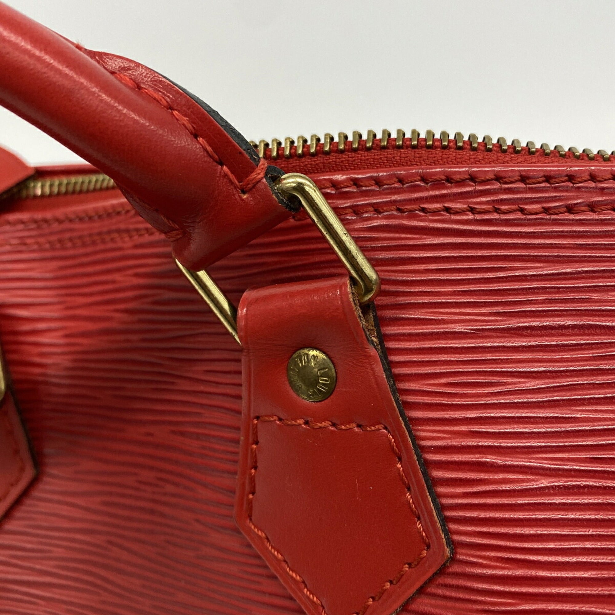 Louis Vuitton Castilian Red Handbag (Pre-Owned)