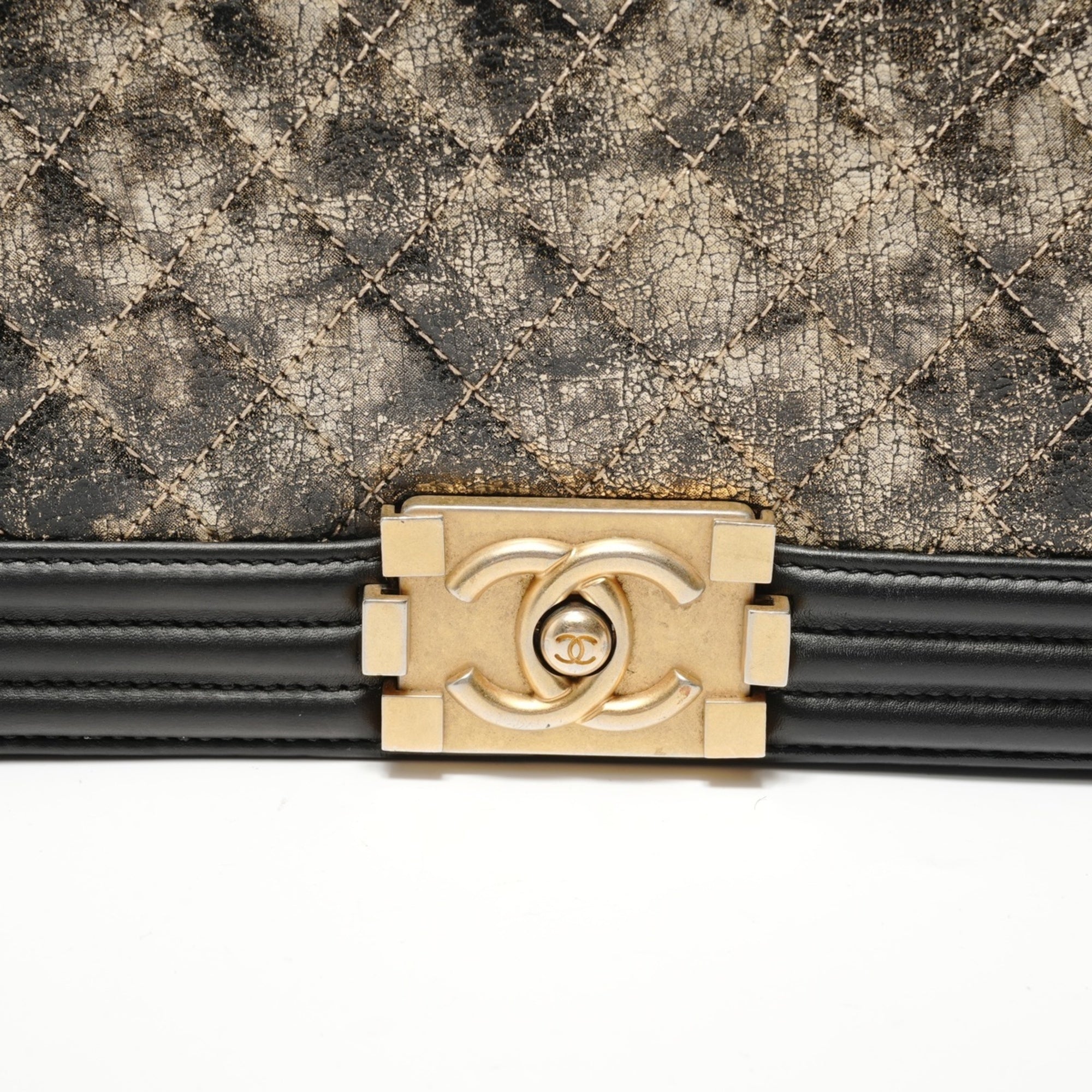 Chanel Boy Chanel Metallic Shoulder Bag (Pre-Owned)