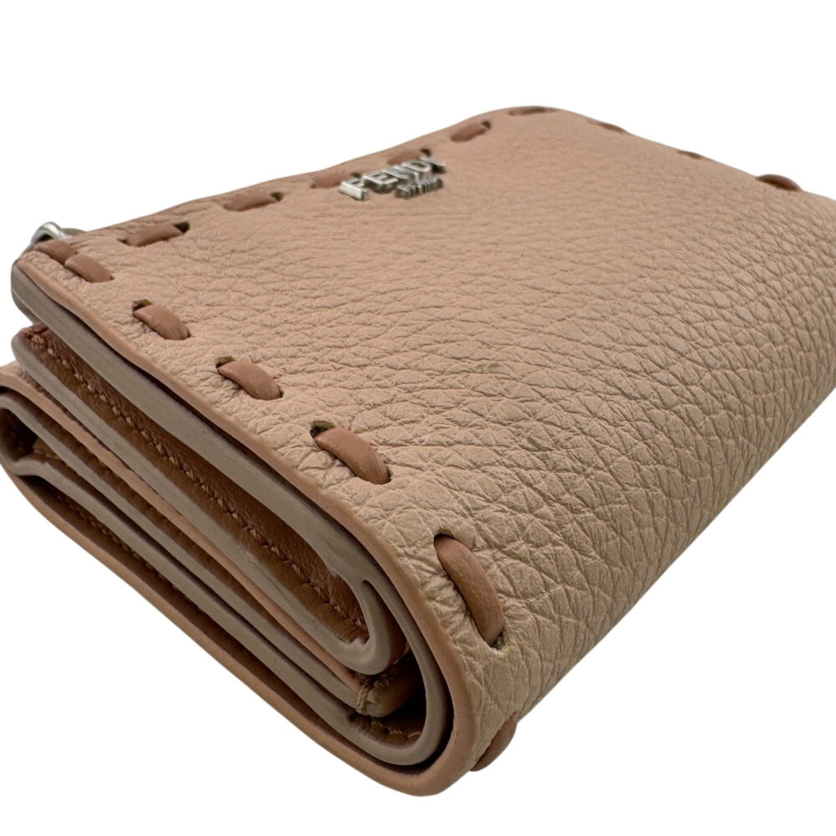 Fendi Pink Leather Wallet (Tri-Fold) (Pre-Owned)