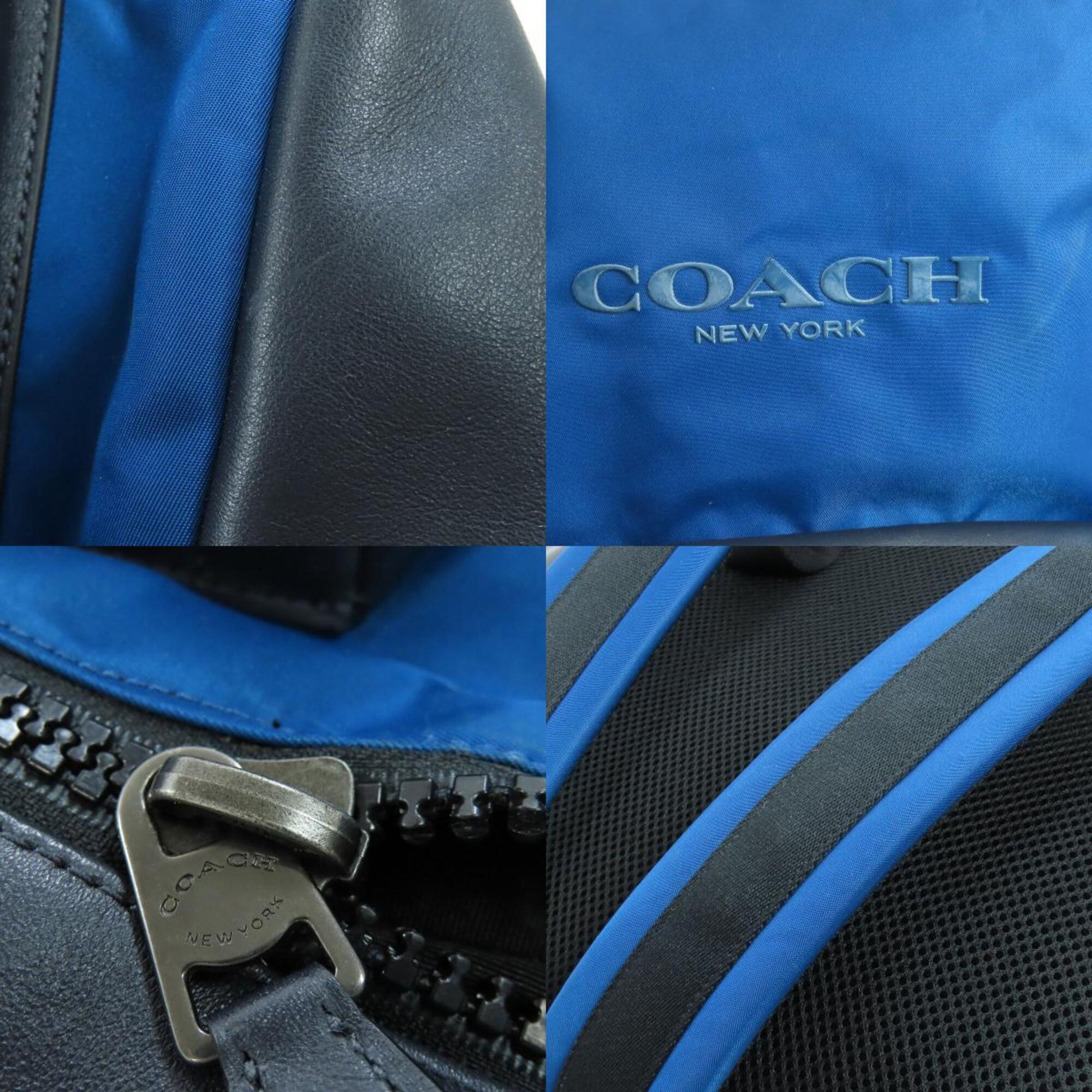 Coach Blue Leather Backpack (Pre-Owned)