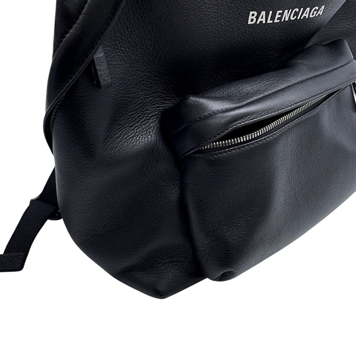 Balenciaga Black Leather Backpack Handbag (Pre-Owned)