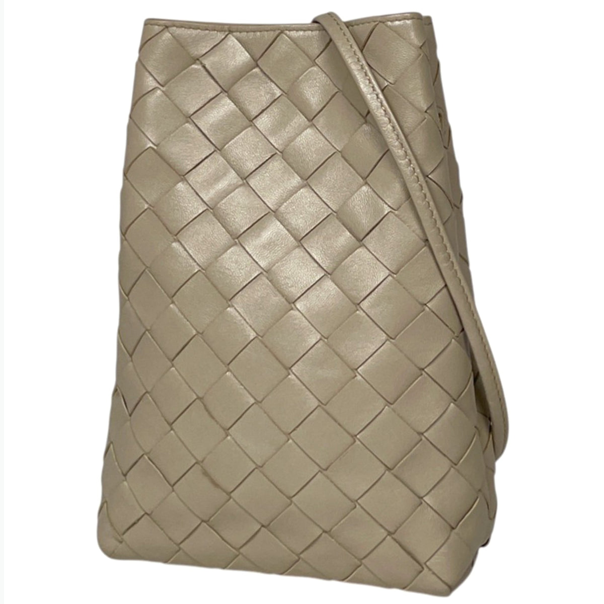 Bottega Veneta Beige Leather Shoulder Bag (Pre-Owned)