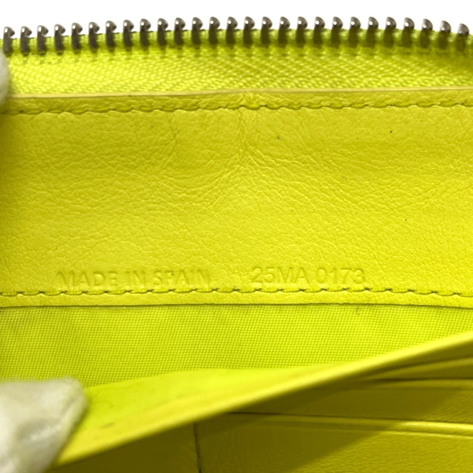 Christian Dior Yellow Leather Long Wallet (Bi-Fold) (Pre-Owned)