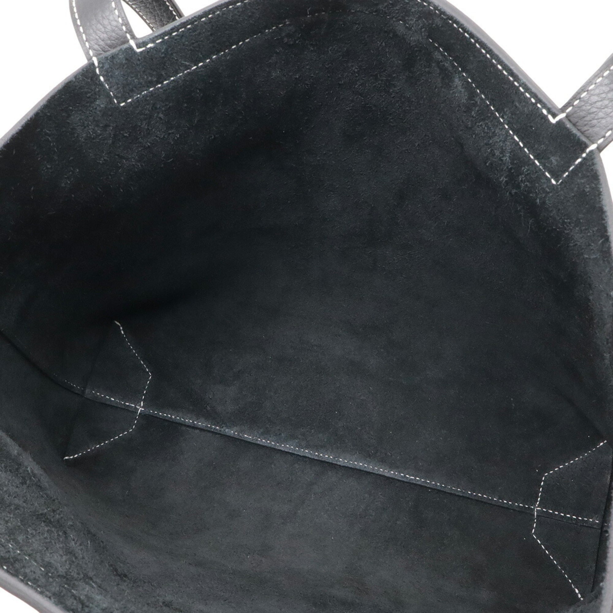 Hermes Black Taurillon Clemence Leather Shoulder Bag Tote Bag (Pre-Owned)