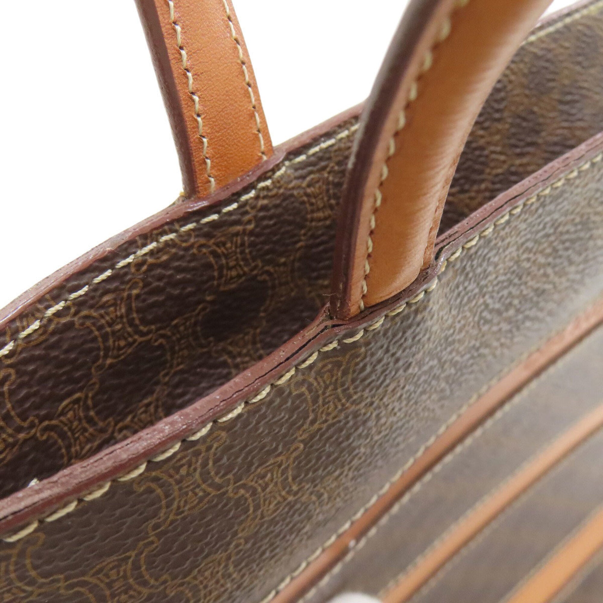 Celine Macadam Brown Pvc Handbag (Pre-Owned)