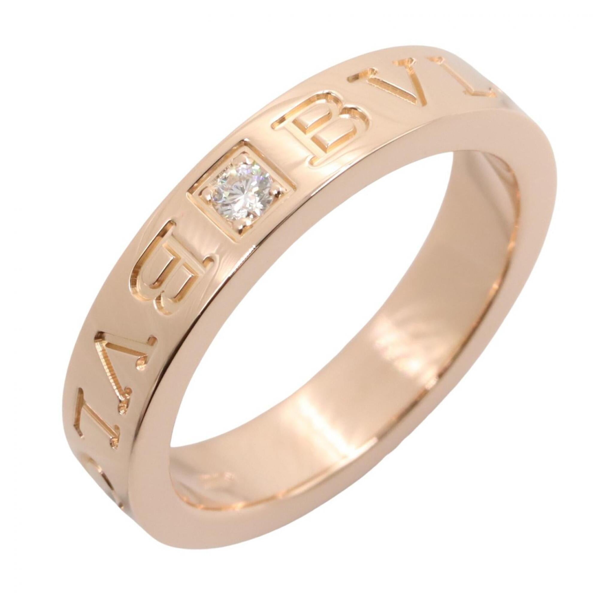 Bvlgari Gold Clear Pink Gold (18K) Band Ring (Pre-Owned)