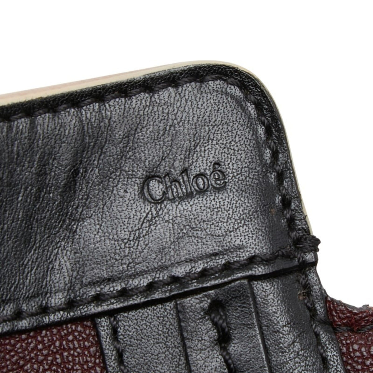 Chloé Alison Black Brown Leather Tote Bag (Pre-Owned)