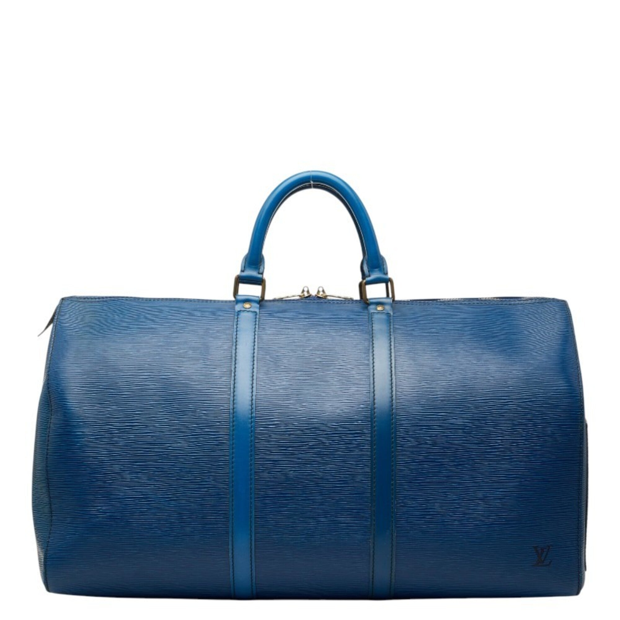 Louis Vuitton Epi Toledo Blue Leather Boston Bag (Pre-Owned)
