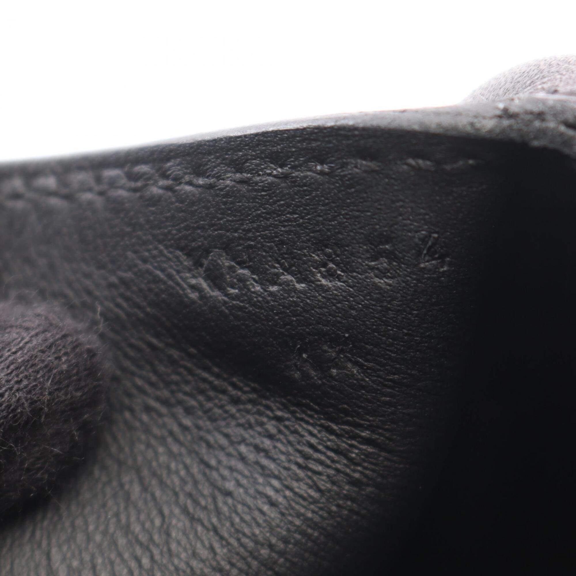 Hermes Black Leather Handbag Shoulder Bag (Pre-Owned)