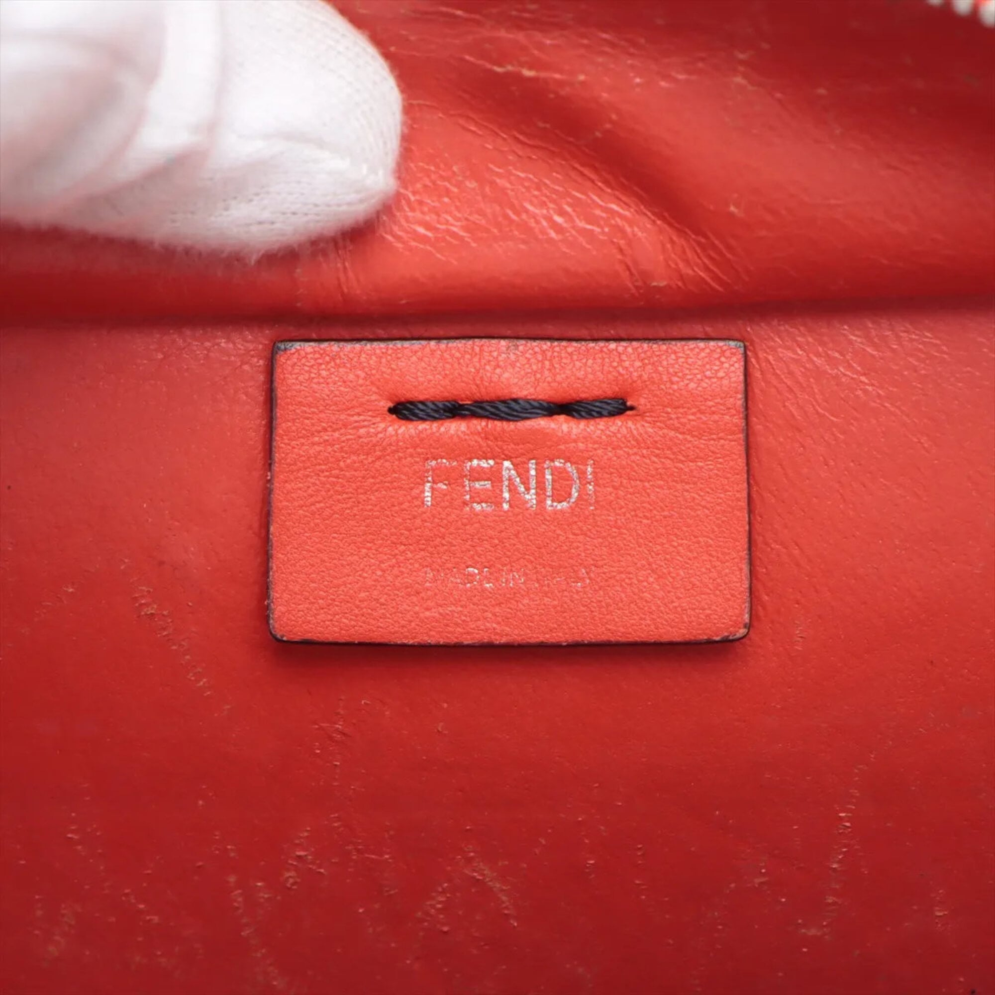 Fendi Black Leather Handbag Tote Bag (Pre-Owned)