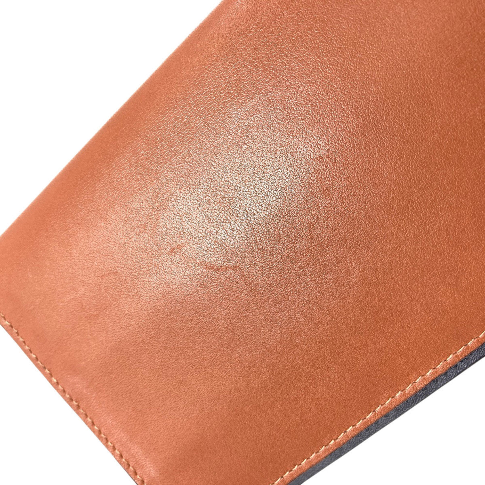Loewe Brown Leather Long Wallet (Bi-Fold) (Pre-Owned)