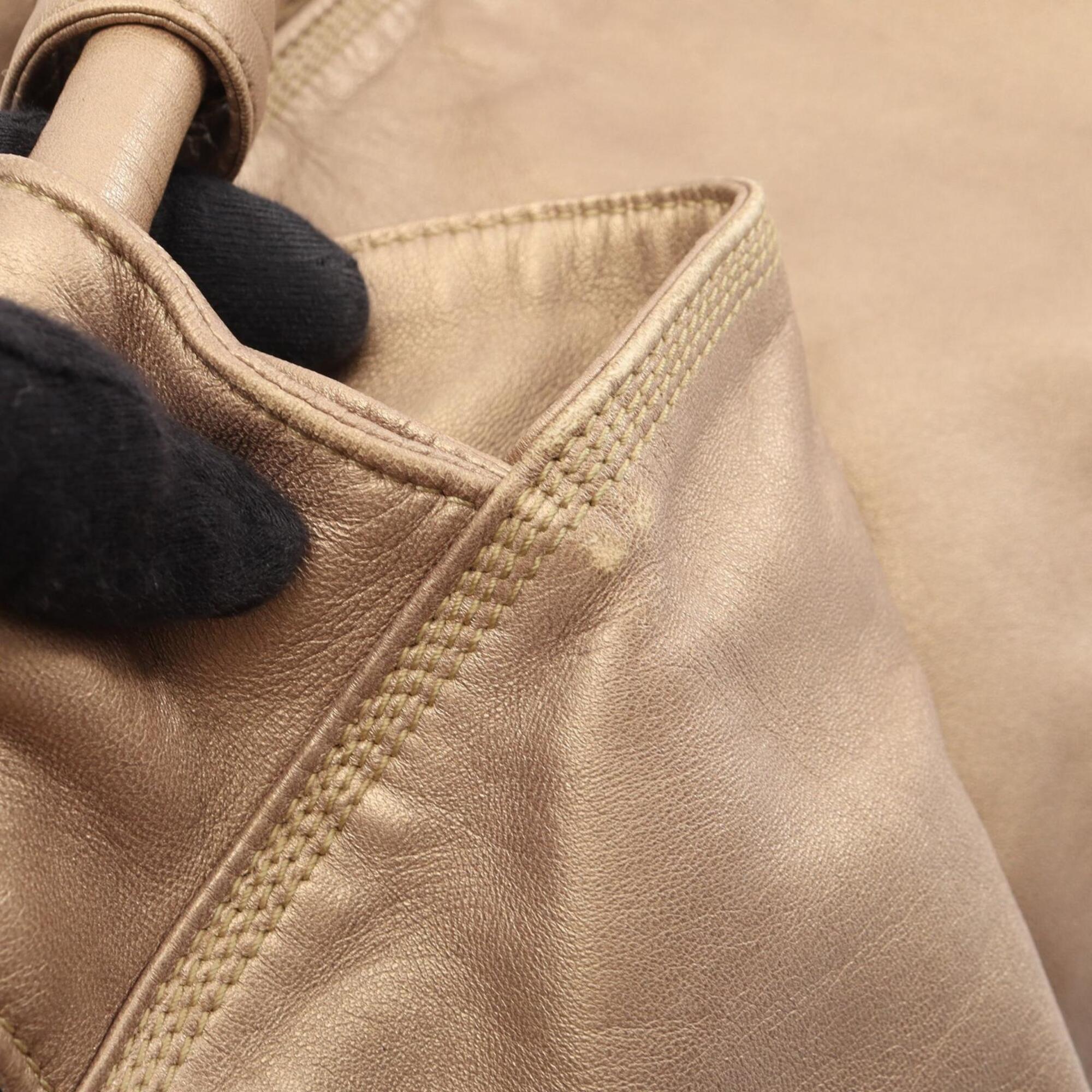 Loewe Gold Leather Handbag (Pre-Owned)