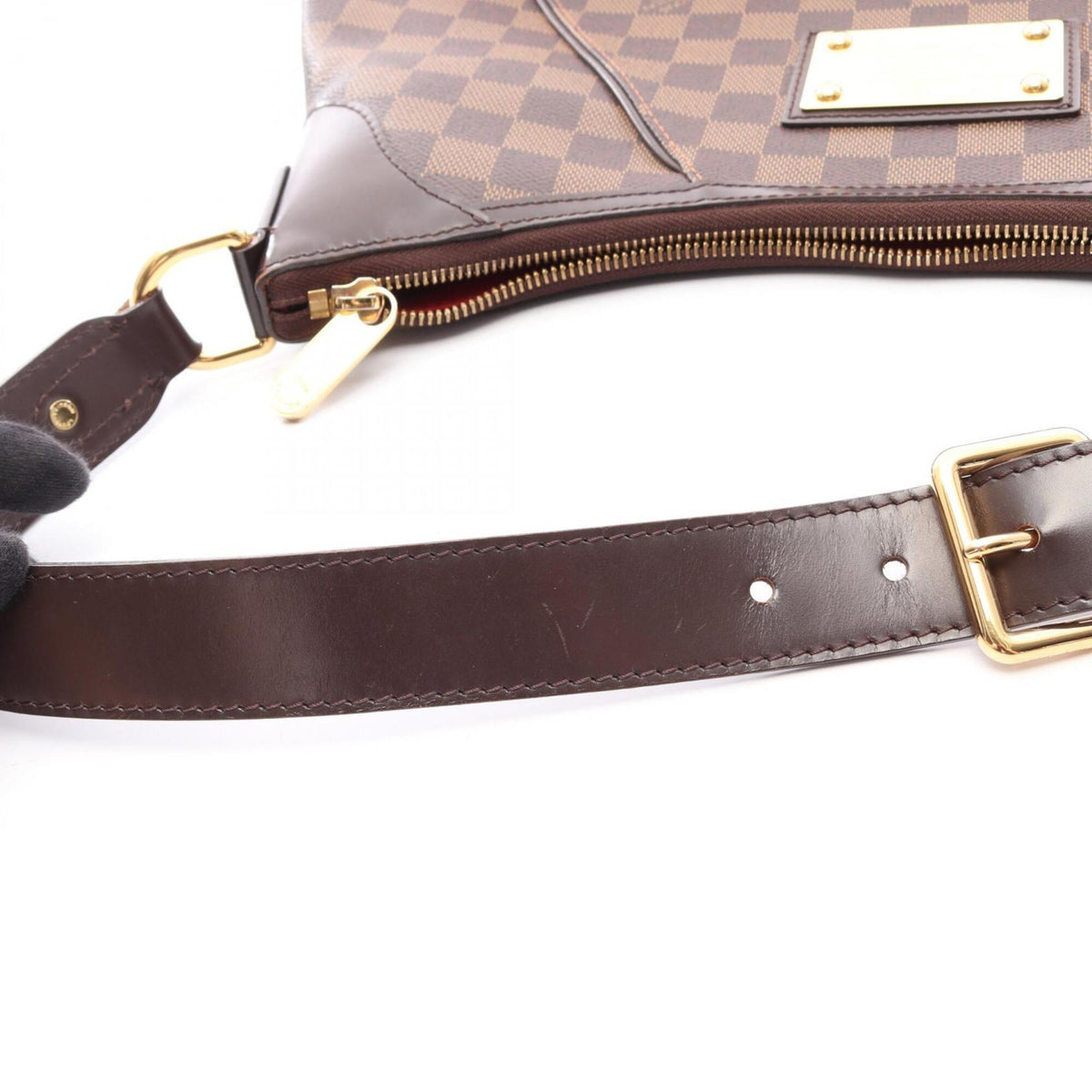 Louis Vuitton Brown Coated Canvas Leather Handbag Shoulder Bag (Pre-Owned)