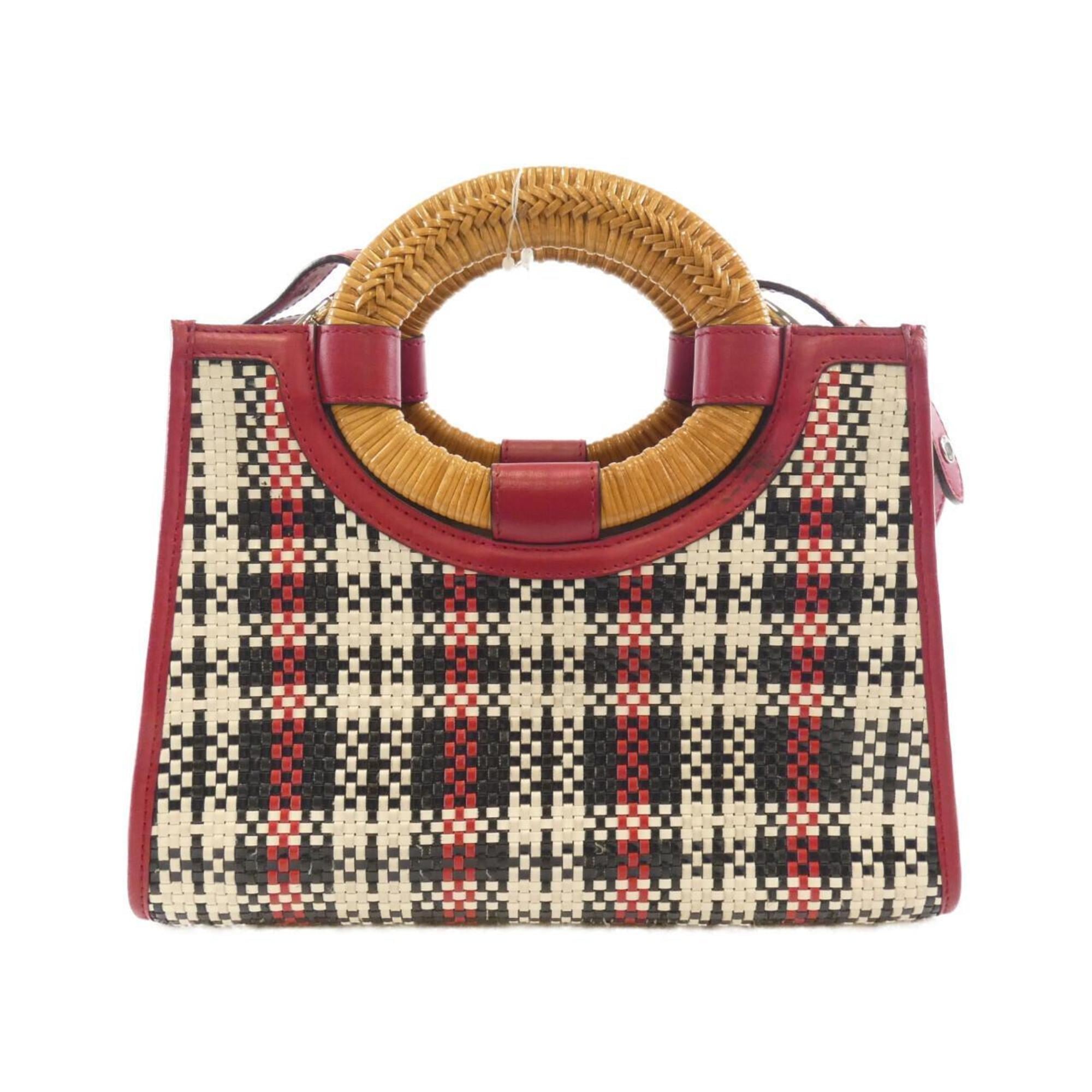 Fendi Red Color Leather Handbag (Pre-Owned)