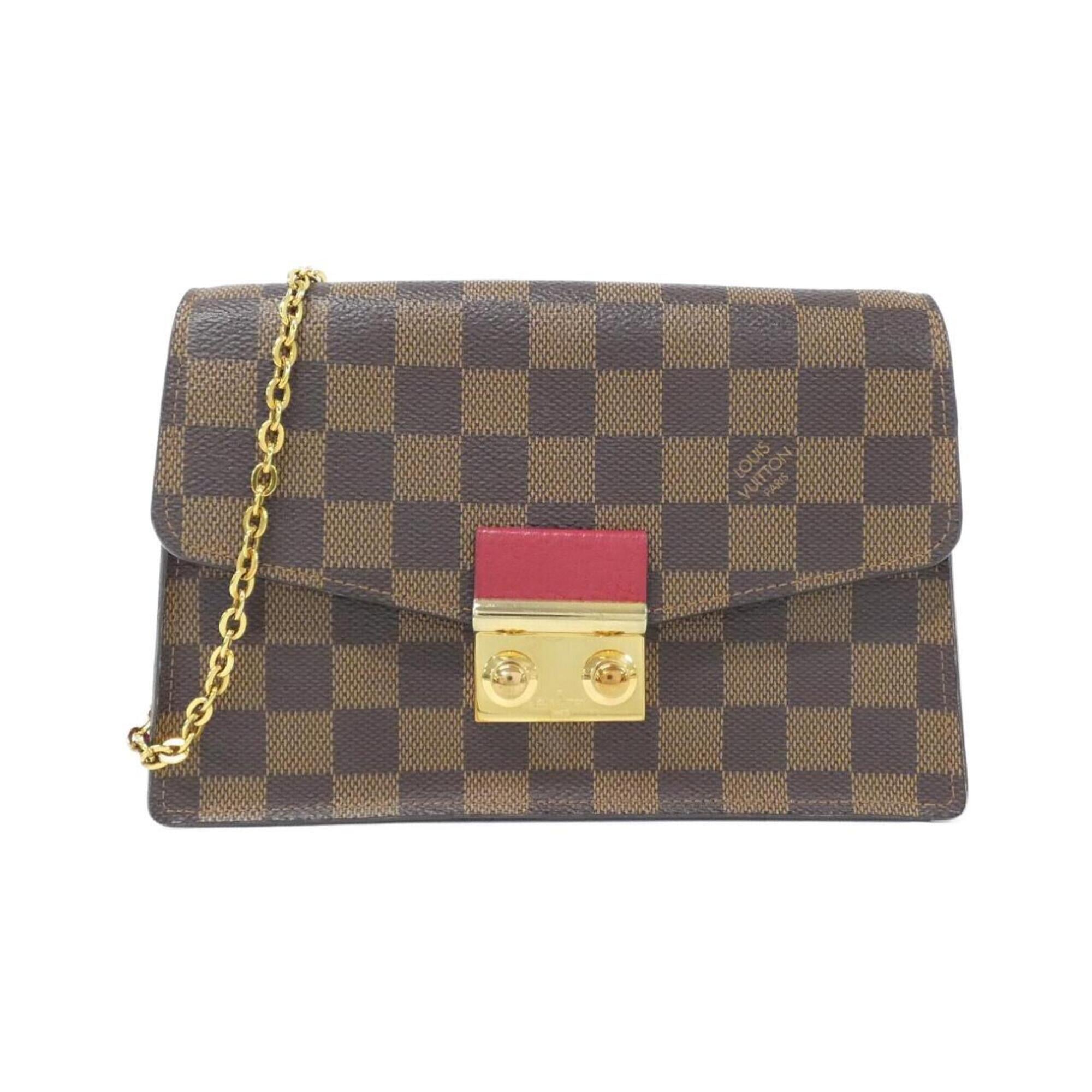 Louis Vuitton Brown Coated Canvas Chain/Shoulder Wallet (Pre-Owned)