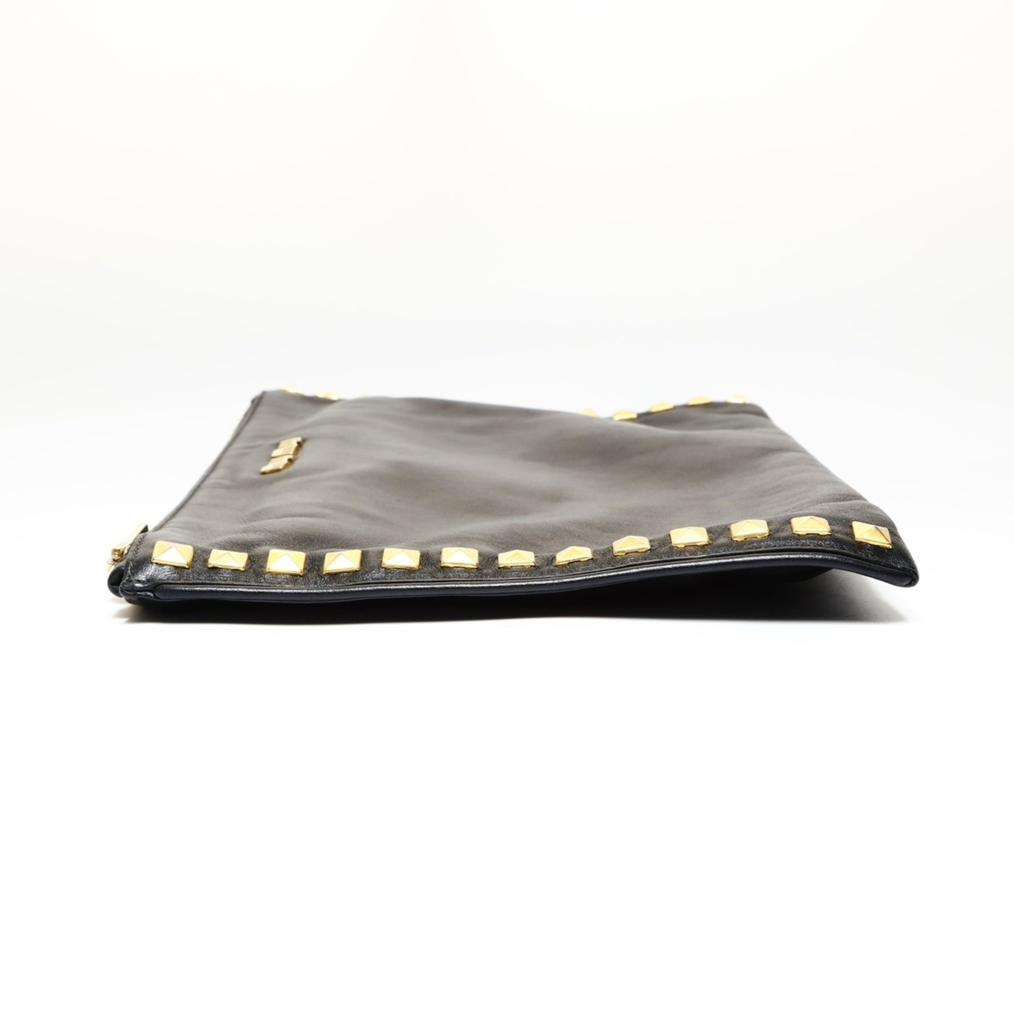Miu Miu Black Leather Clutch Bag (Pre-Owned)
