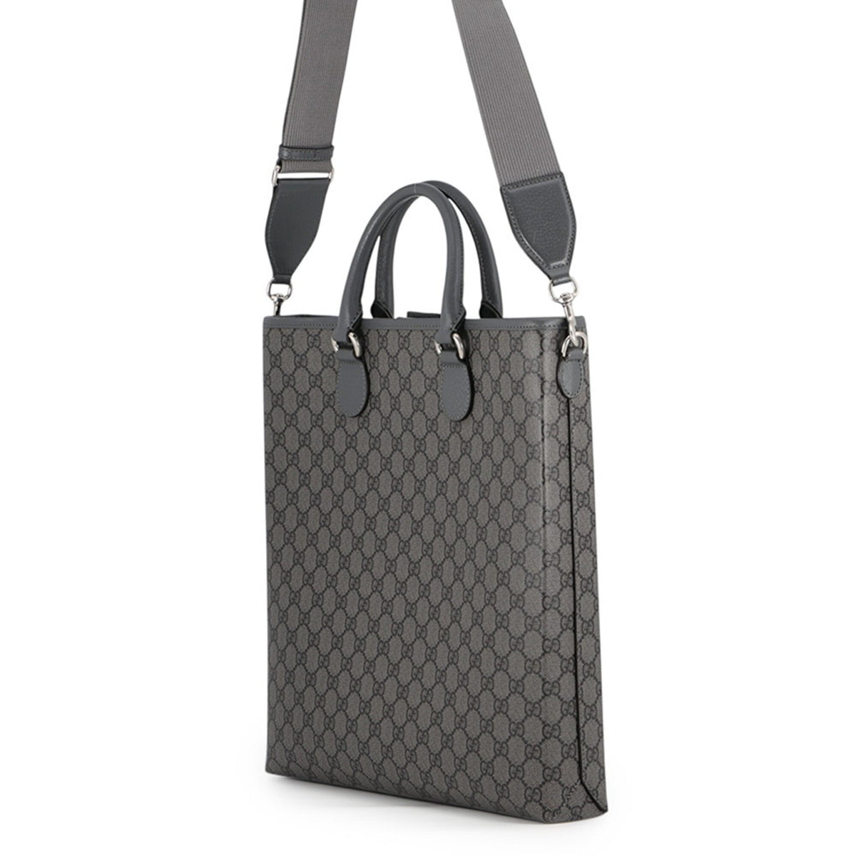 Gucci Gray Gg Supreme Handbag Shoulder Bag Tote Bag (Pre-Owned)