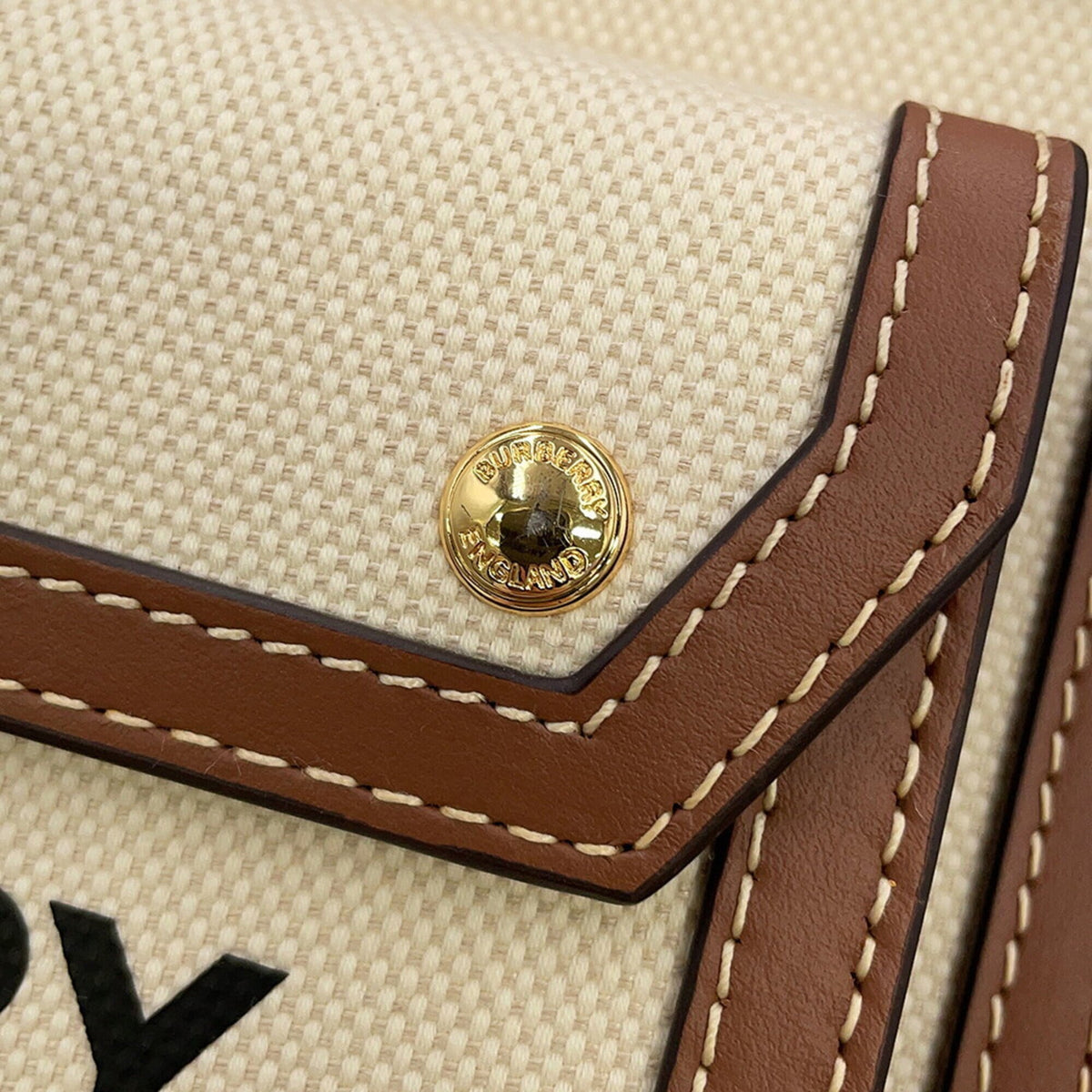 Burberry Brown Canvas Leather Handbag (Pre-Owned)
