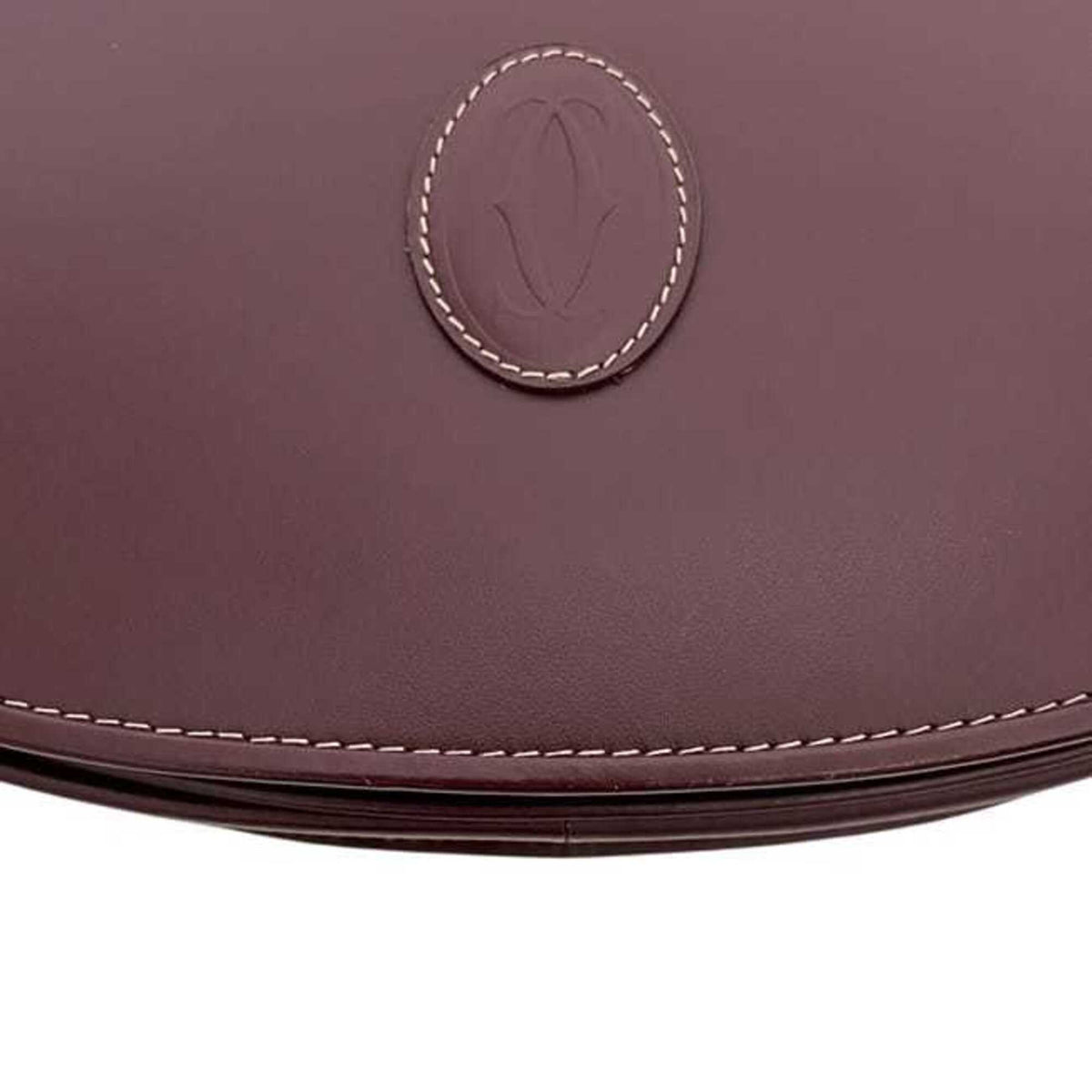 Cartier Bordeaux Leather Shoulder Bag (Pre-Owned)