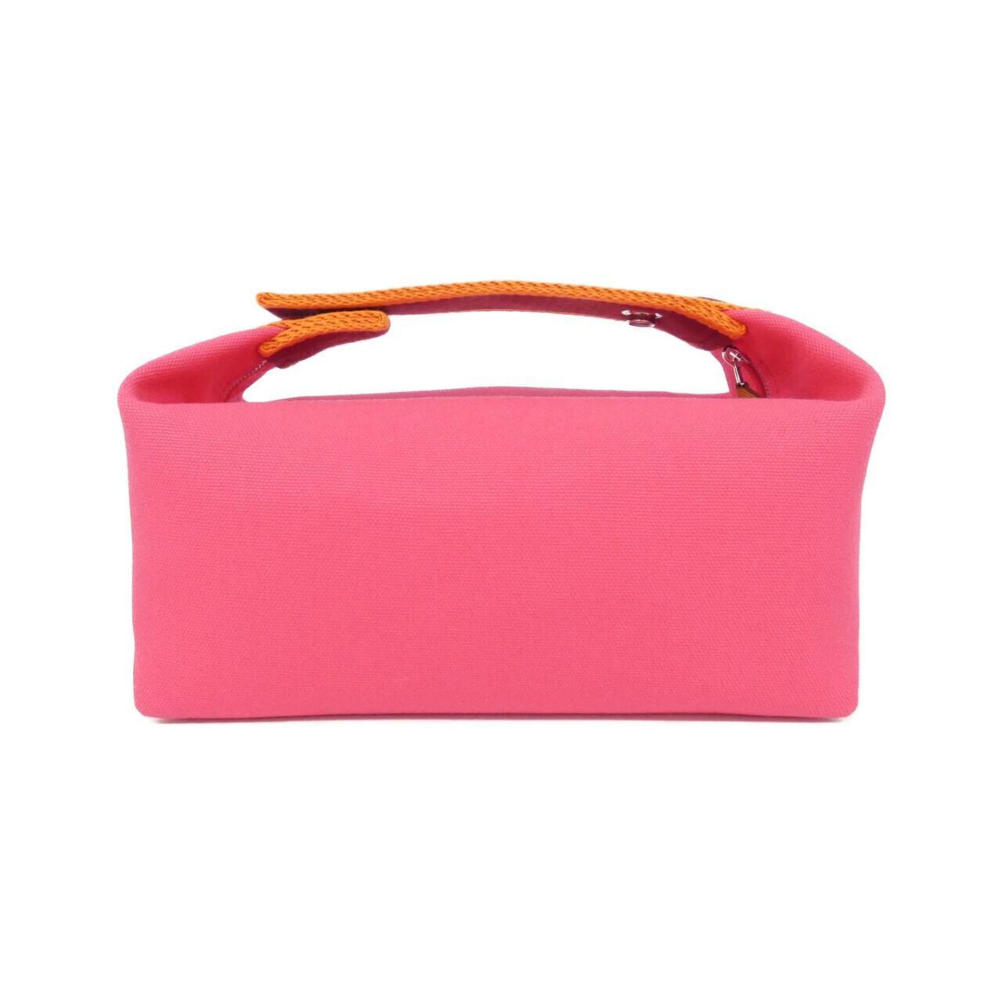 Hermes Pink Canvas Pouch (Pre-Owned)
