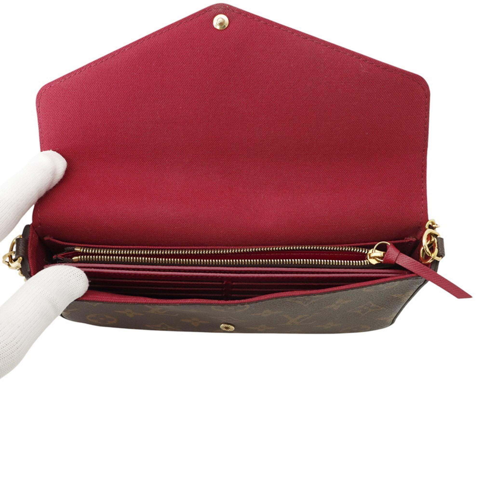 Louis Vuitton Monogram Fuchsia Monogram Chain/Shoulder Wallet (Pre-Owned)