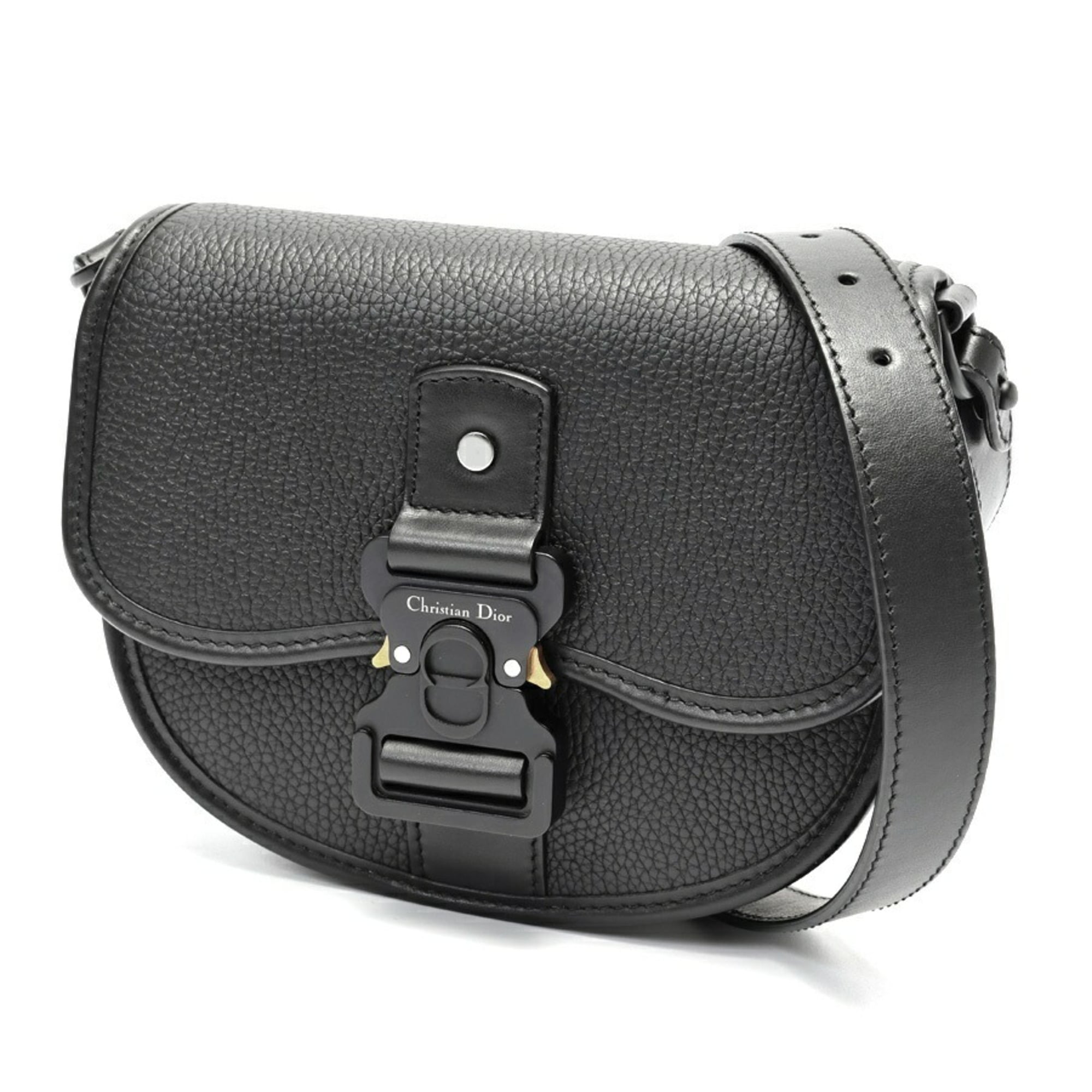 Christian Dior Black Leather Shoulder Bag (Pre-Owned)
