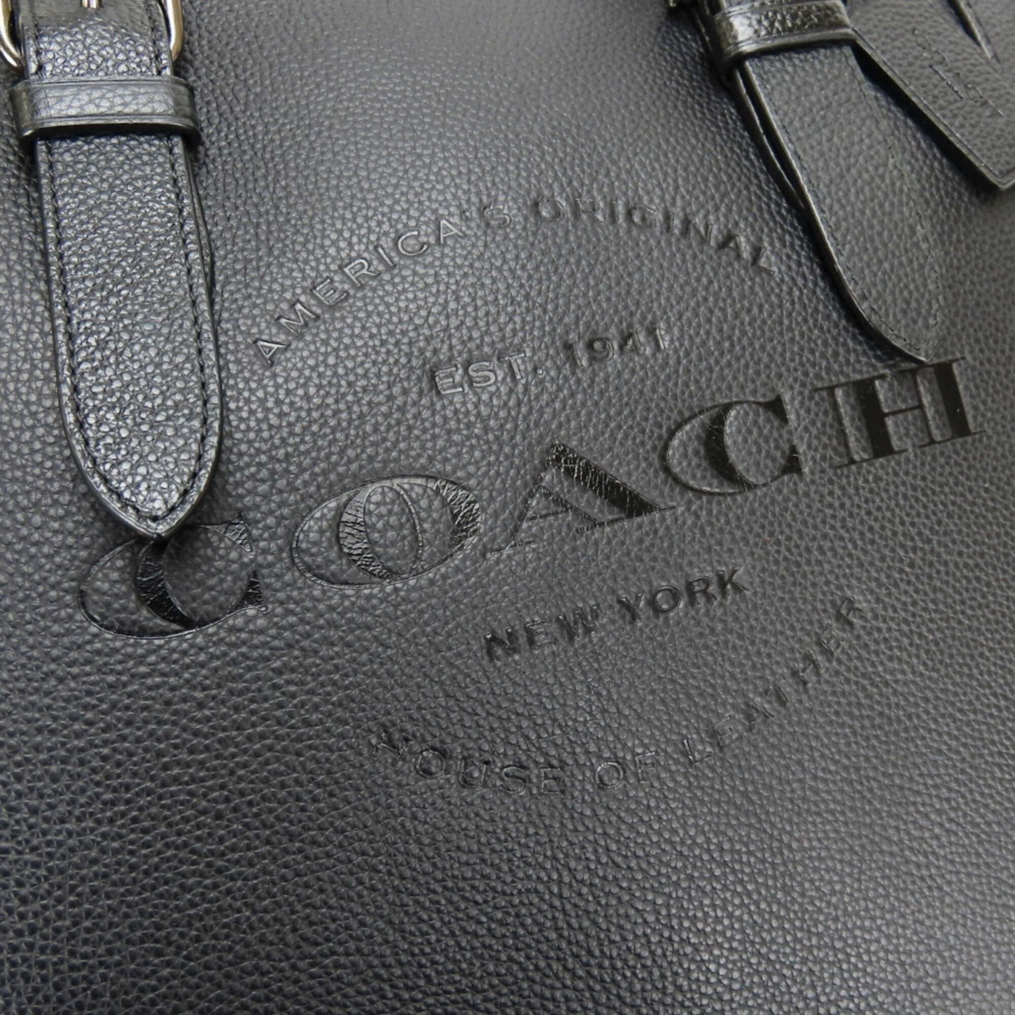 Coach Black Leather Briefcase Tote Bag (Pre-Owned)