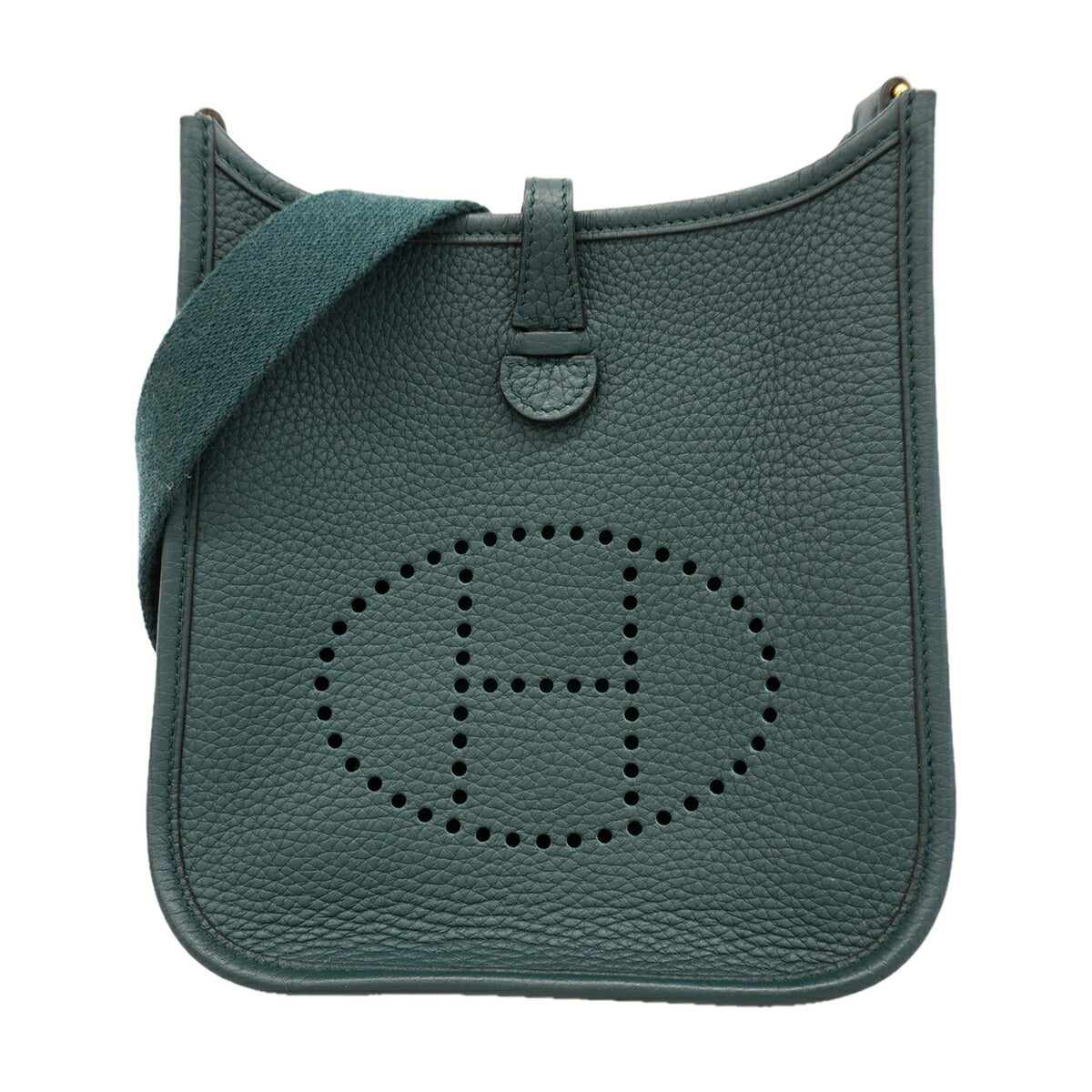 Hermes Blue Taurillon Clemence Leather Shoulder Bag (Pre-Owned)