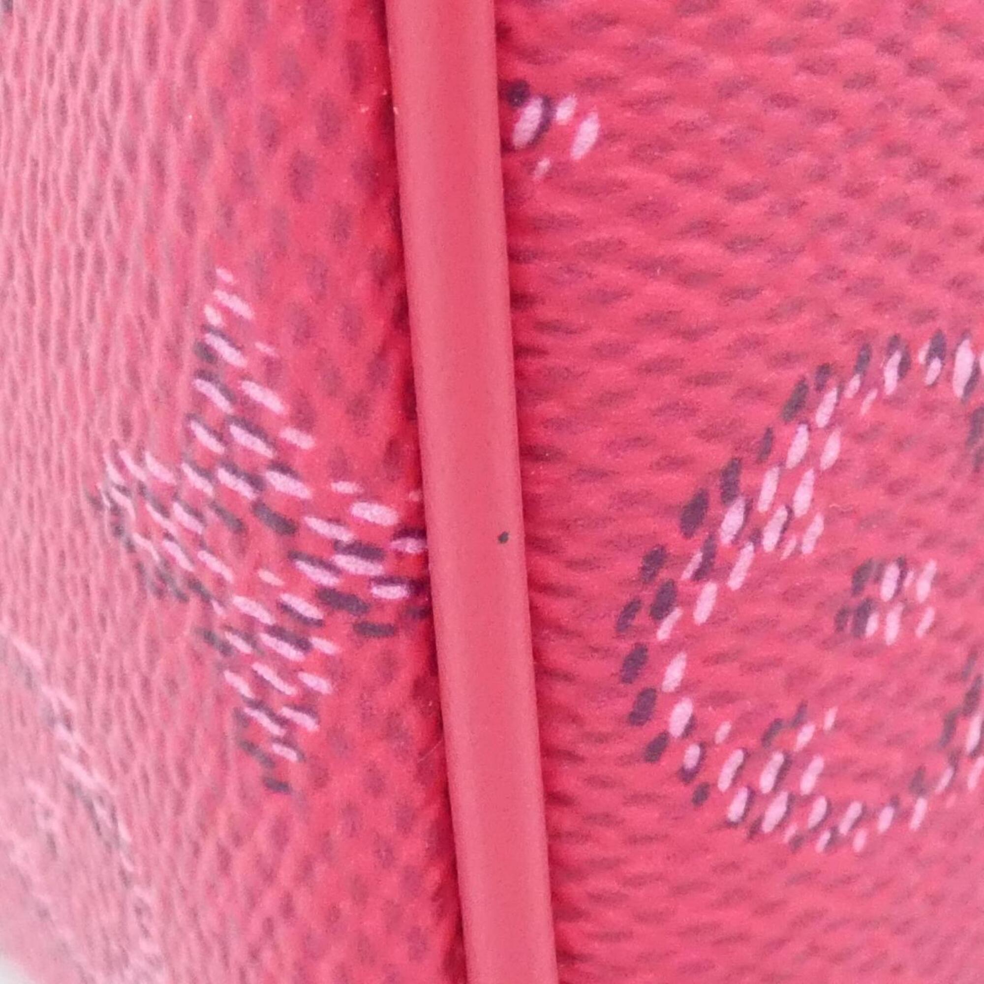 Louis Vuitton Red Color Coated Canvas Handbag (Pre-Owned)