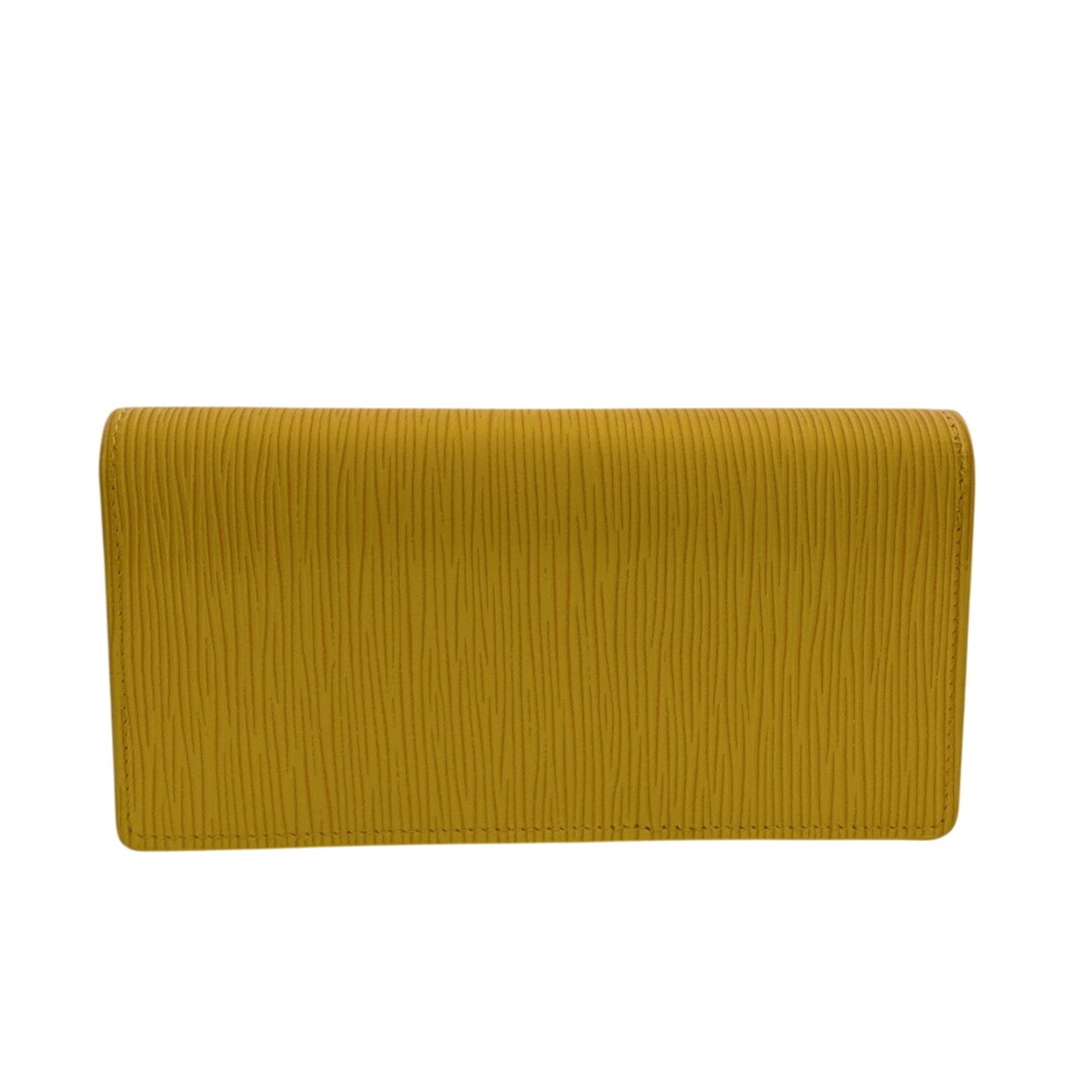 Louis Vuitton Yellow Leather Long Wallet (Bi-Fold) (Pre-Owned)