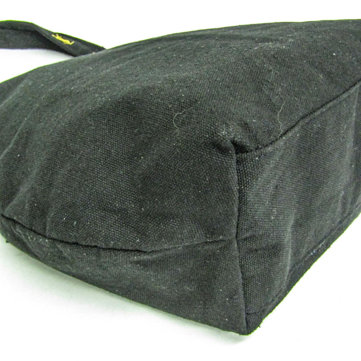 Yves Saint Laurent Black Canvas Handbag Tote Bag (Pre-Owned)