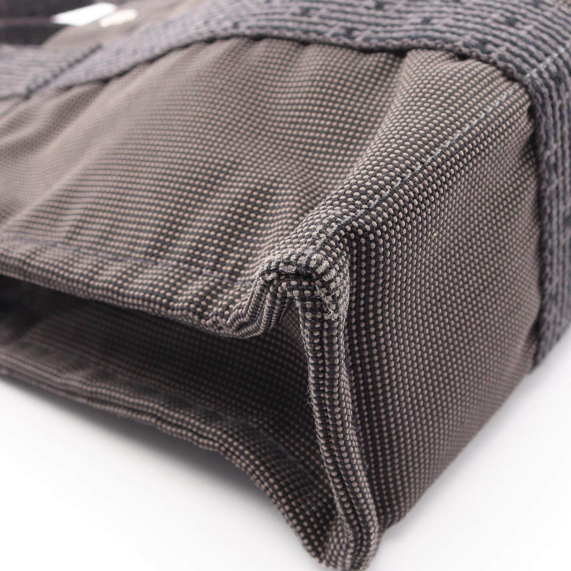 Hermes Gray Nylon Canvas Handbag Tote Bag (Pre-Owned)