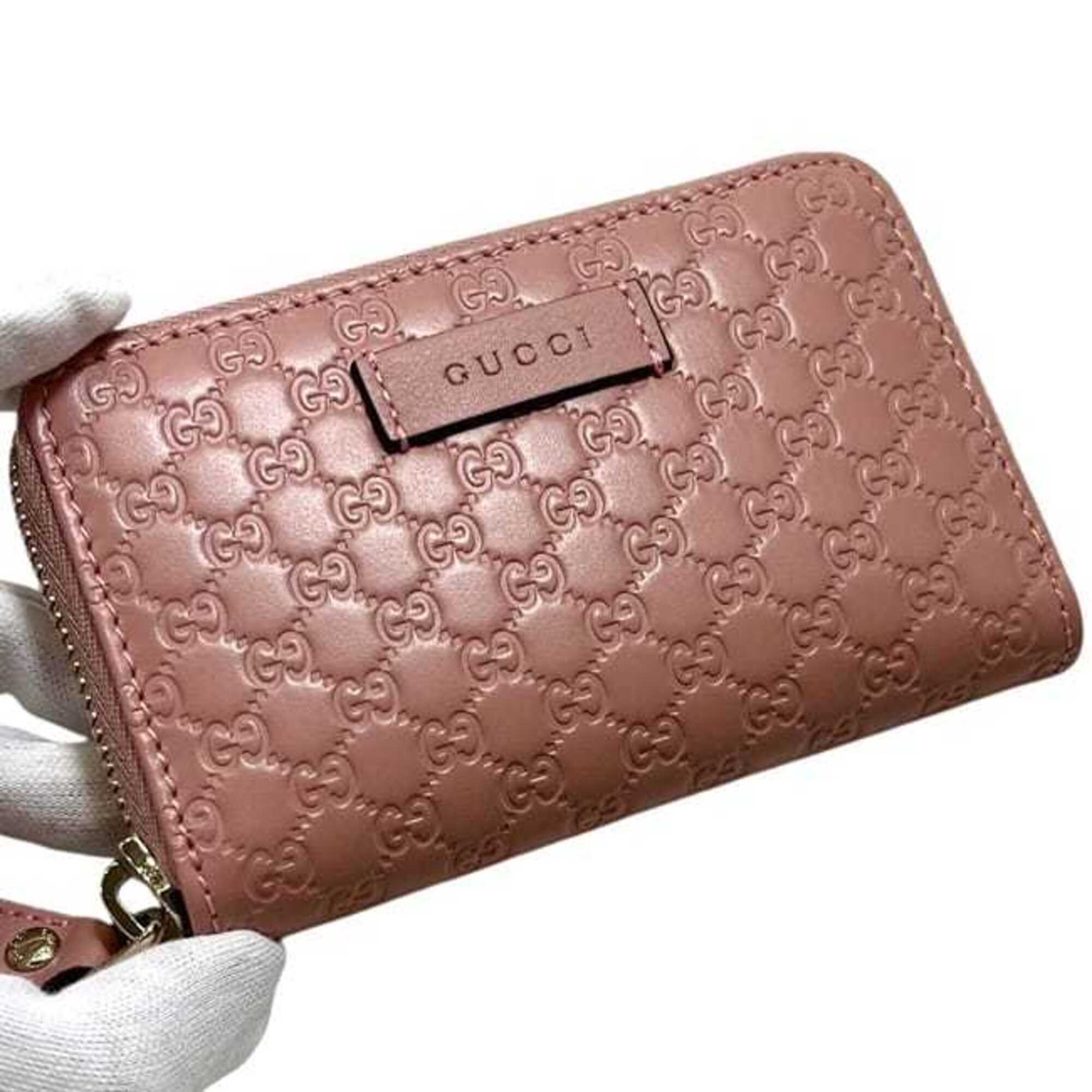 Gucci Microguccissima Pink Leather Coin Purse/Coin Case (Pre-Owned)