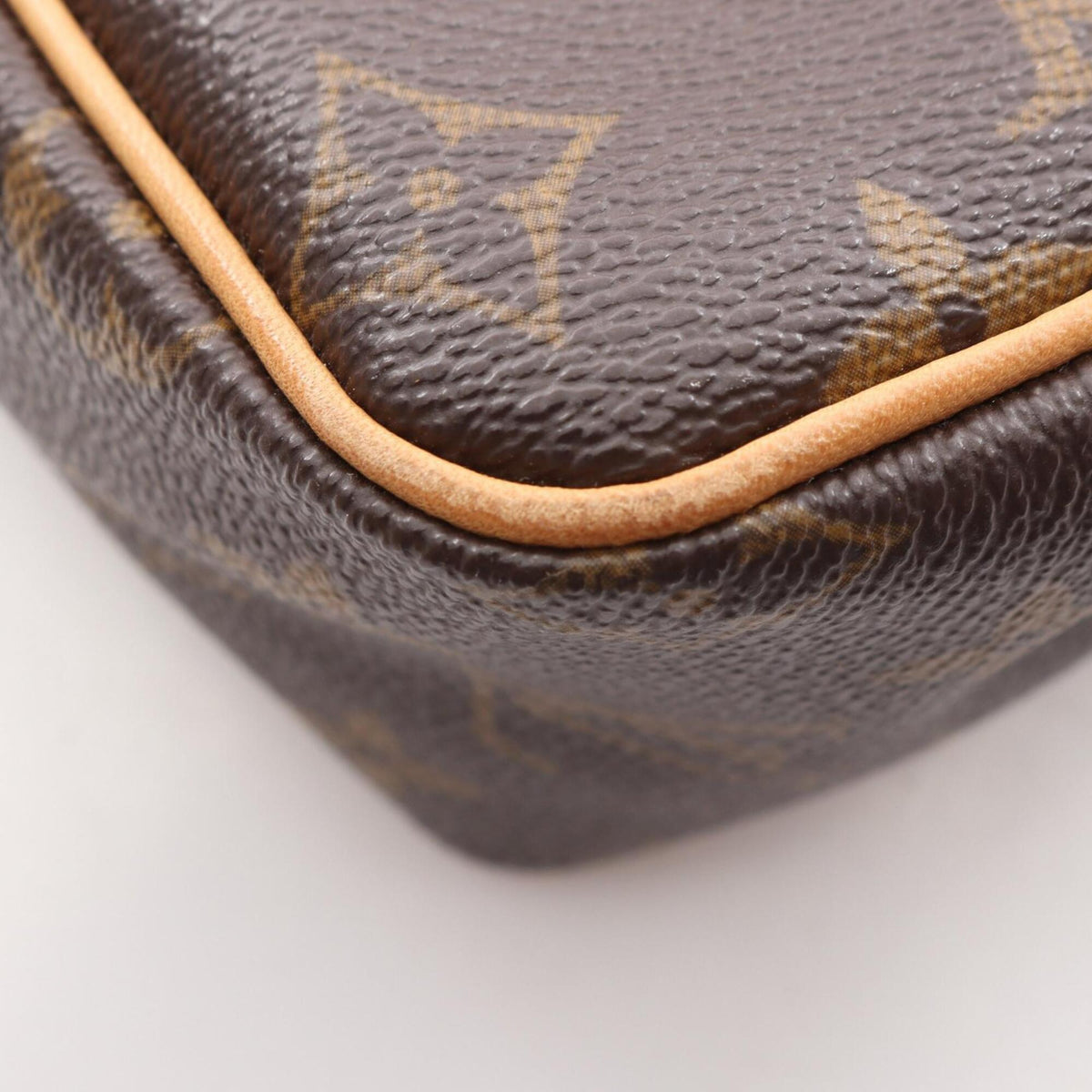 Louis Vuitton Brown Monogram Coated Canvas Leather Handbag Shoulder Bag (Pre-Owned)