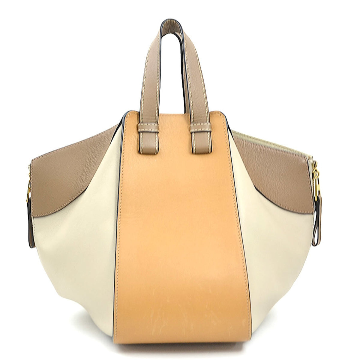 Loewe Brown Grayish Leather Handbag Shoulder Bag (Pre-Owned)