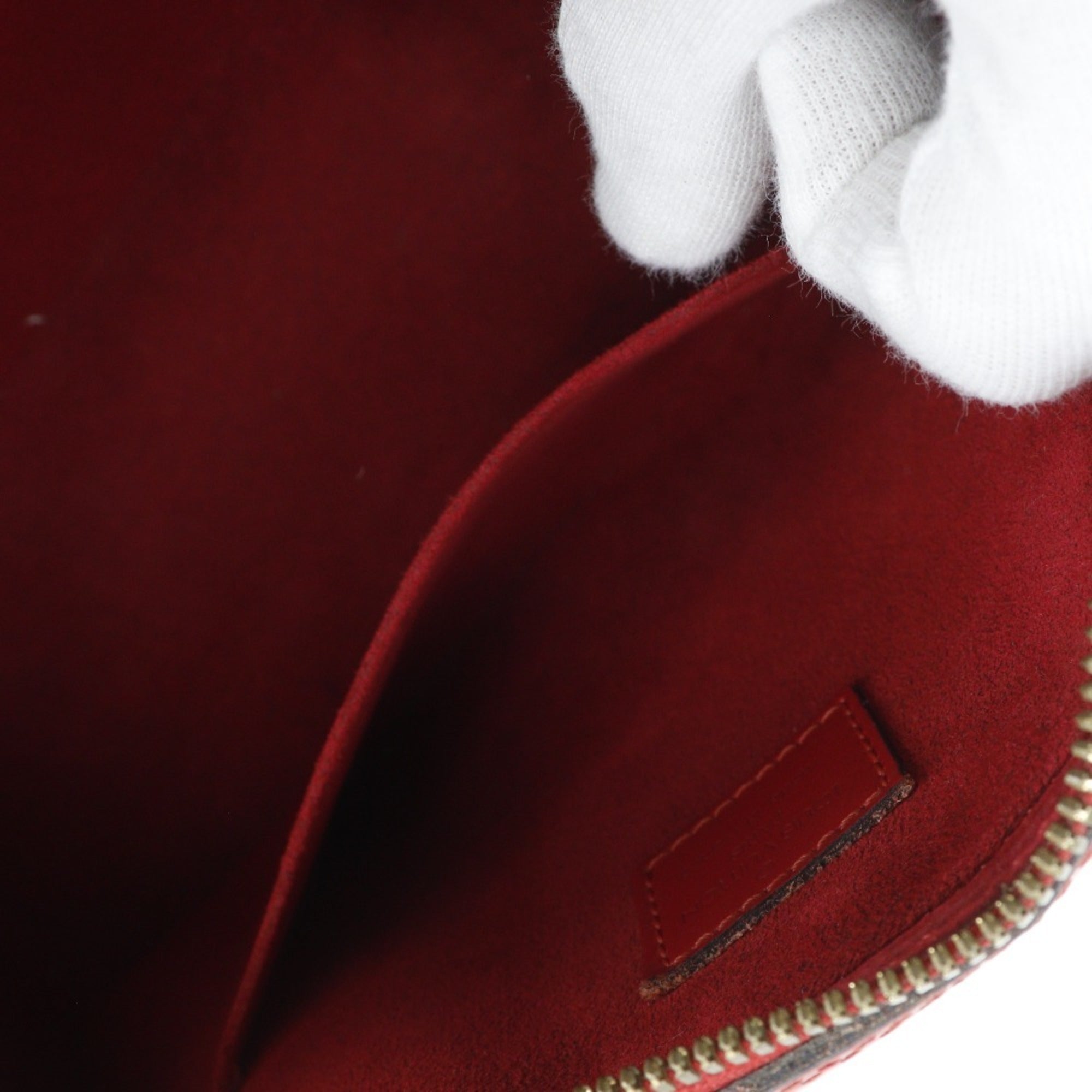 Louis Vuitton Castilian Red Red Color Epi Leather Handbag (Pre-Owned)