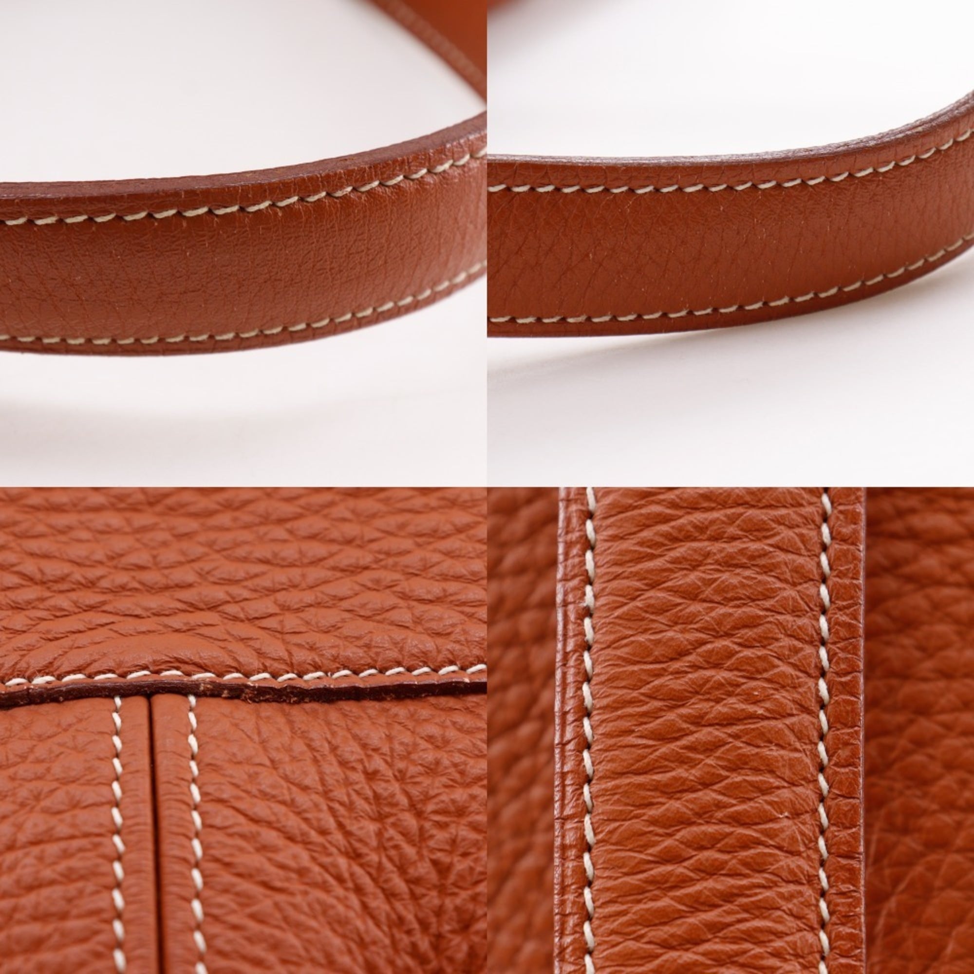 Hermes Brown Taurillon Clemence Leather Tote Bag (Pre-Owned)