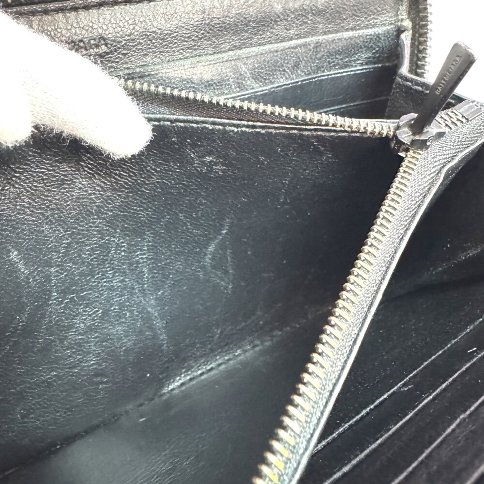 Balenciaga Black Leather Long Wallet (Bi-Fold) (Pre-Owned)