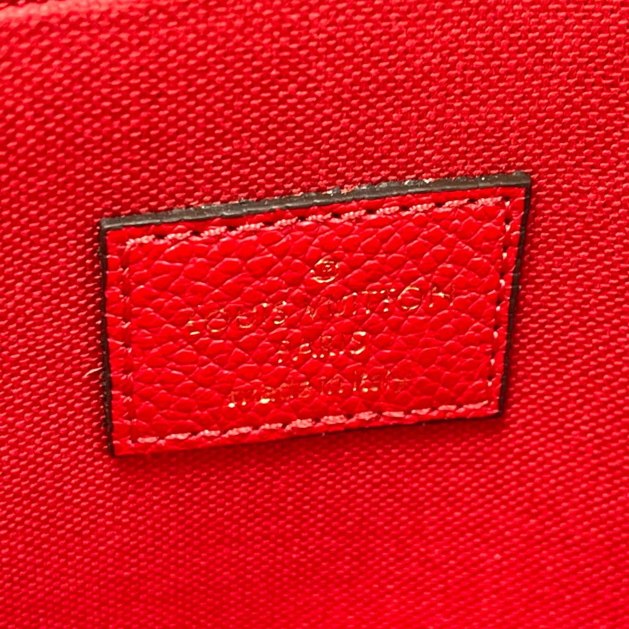 Louis Vuitton Red Color Monogram Empreinte Pochette Shoulder Bag (Pre-Owned)