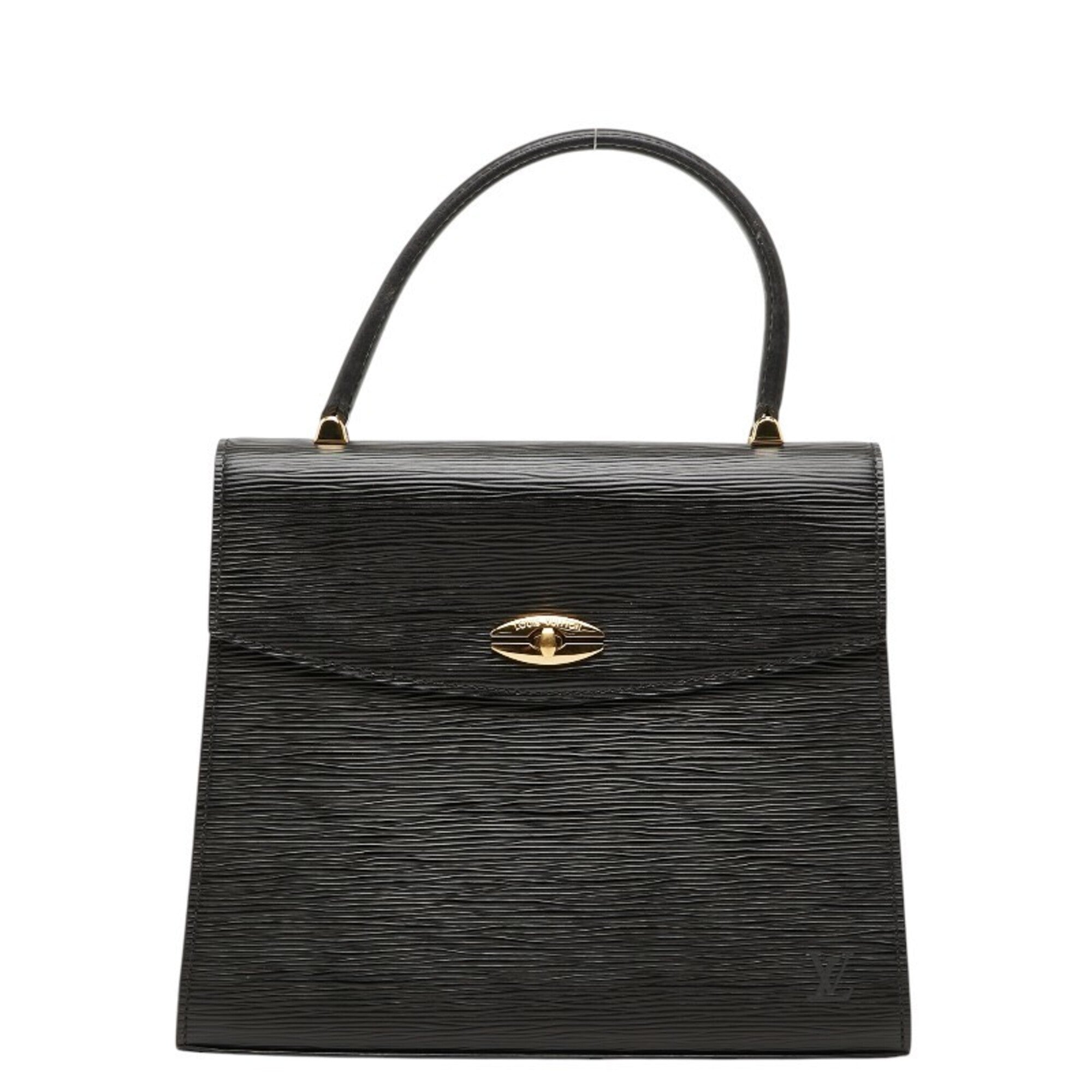 Louis Vuitton Black Noir Leather Handbag (Pre-Owned)