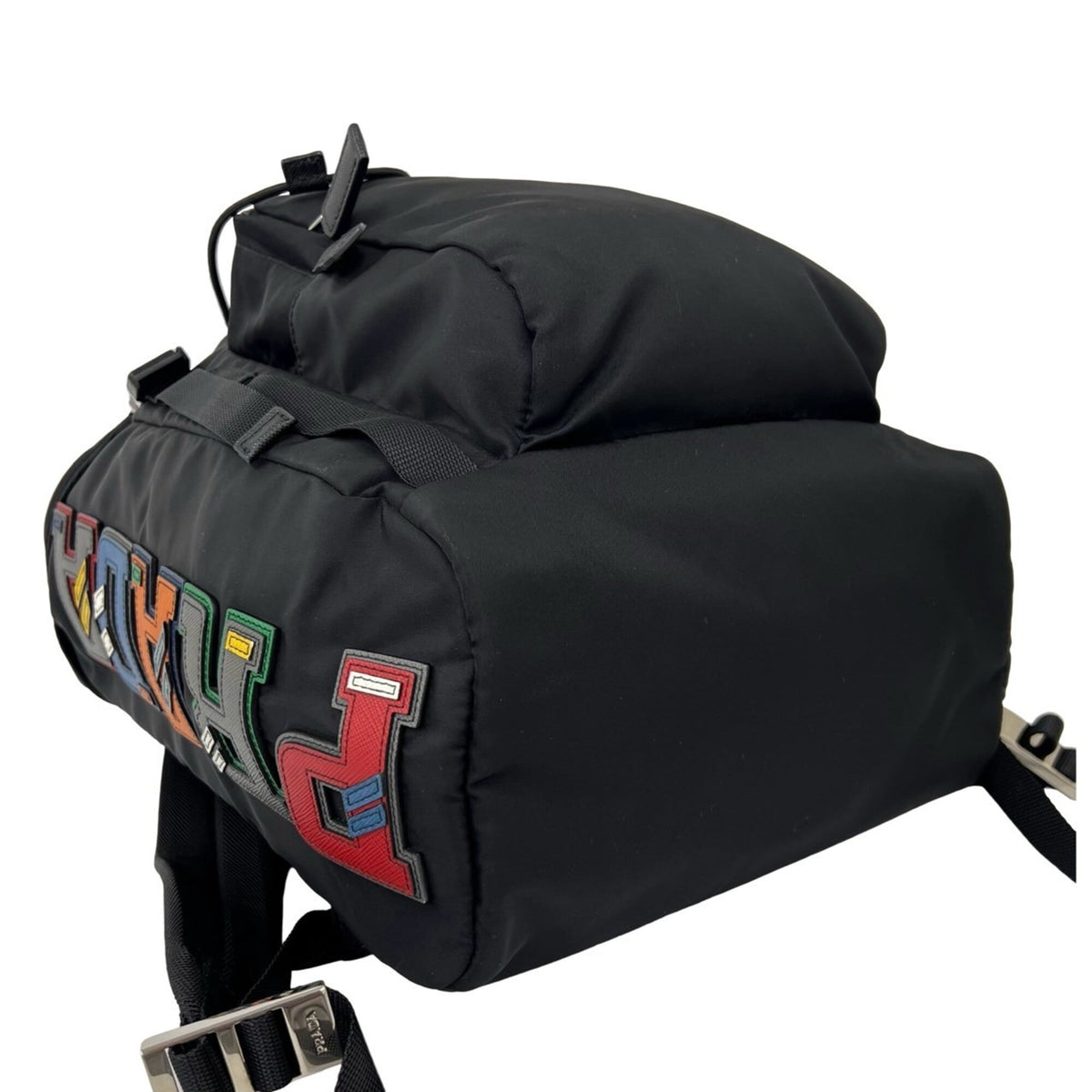 Prada Black Nylon Leather Backpack (Pre-Owned)