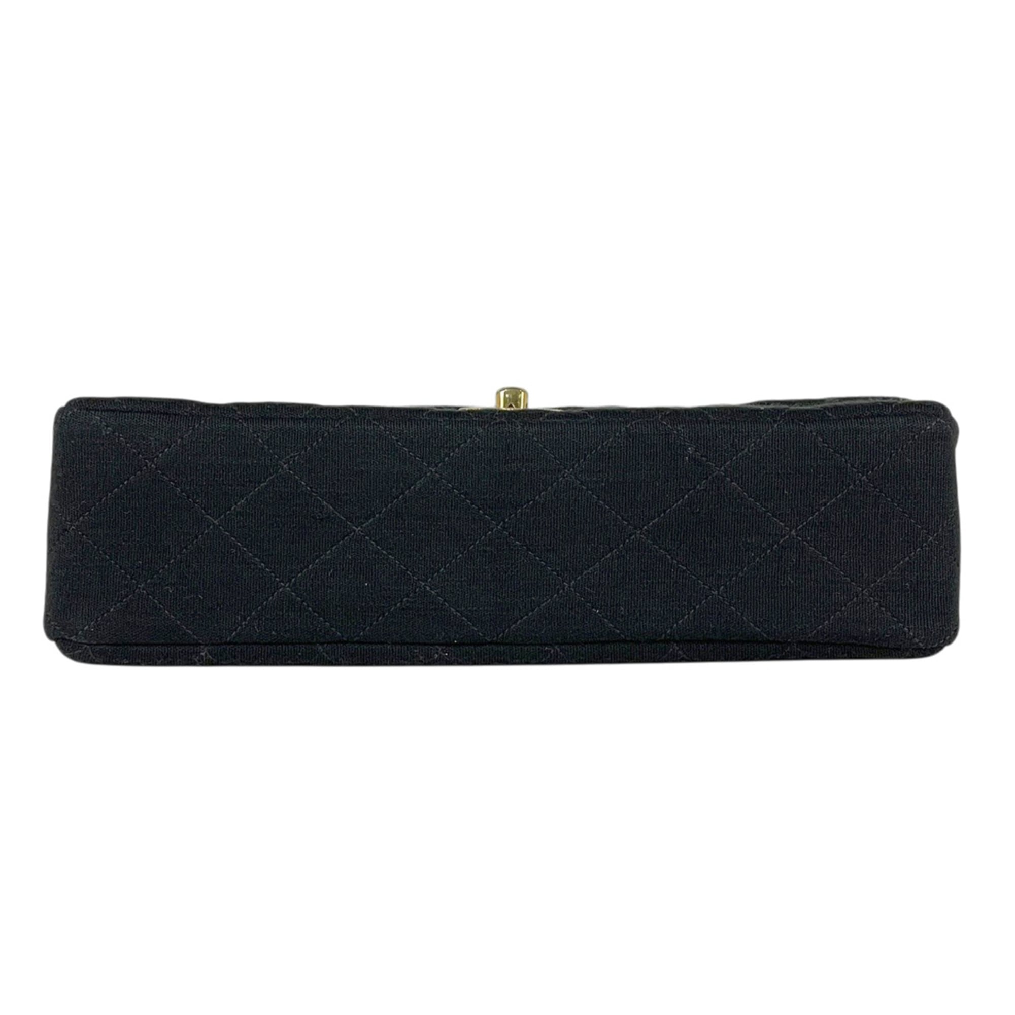Chanel Matelasse Black Jersey Shoulder Bag (Pre-Owned)