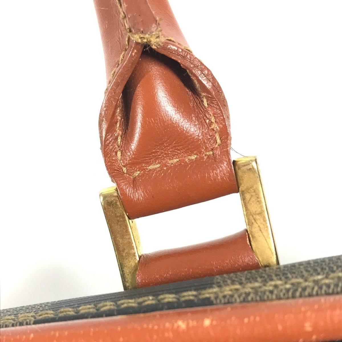Fendi Pequin Brown Khaki Pvc Leather Boston Bag Handbag (Pre-Owned)