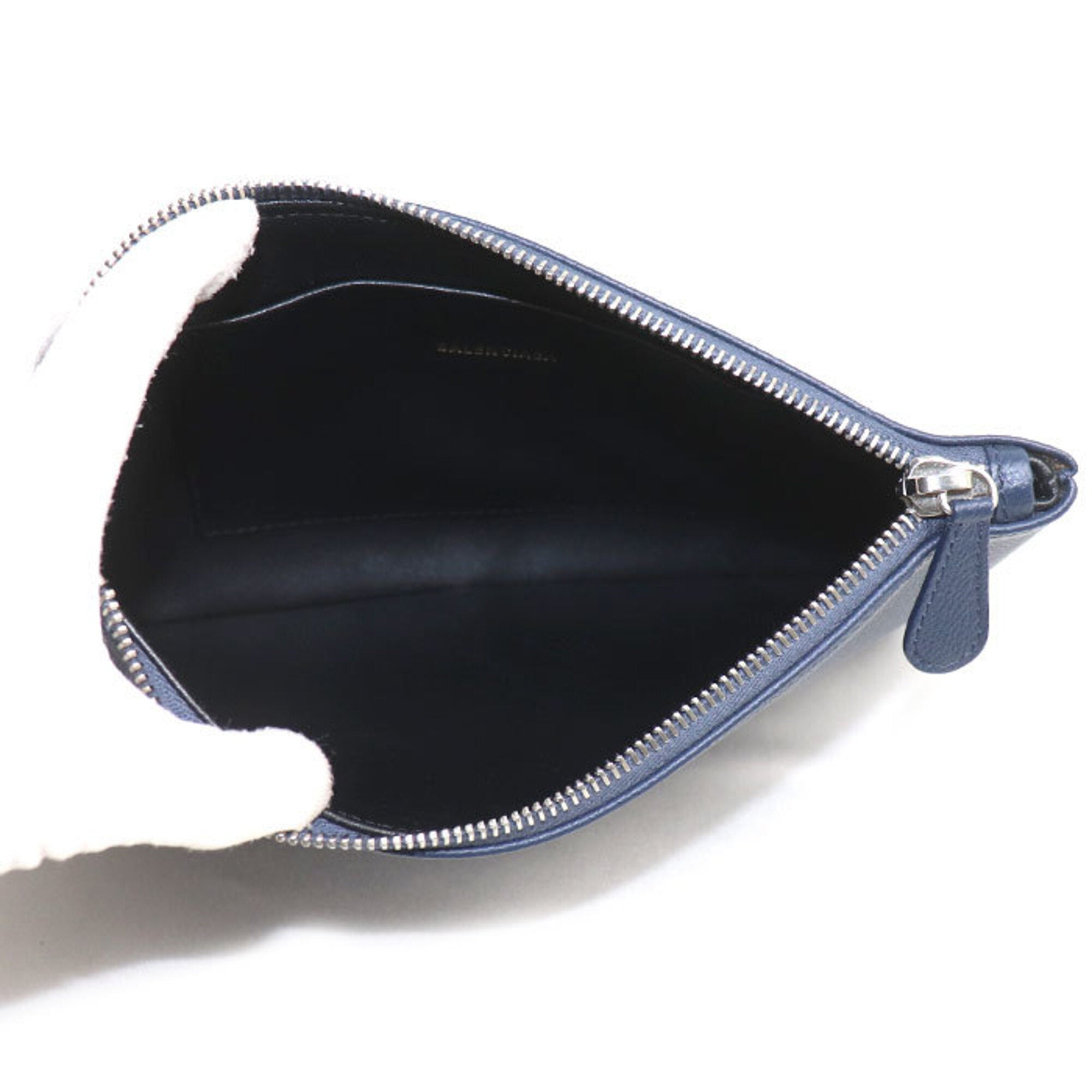 Balenciaga Navy Leather Clutch Bag (Pre-Owned)