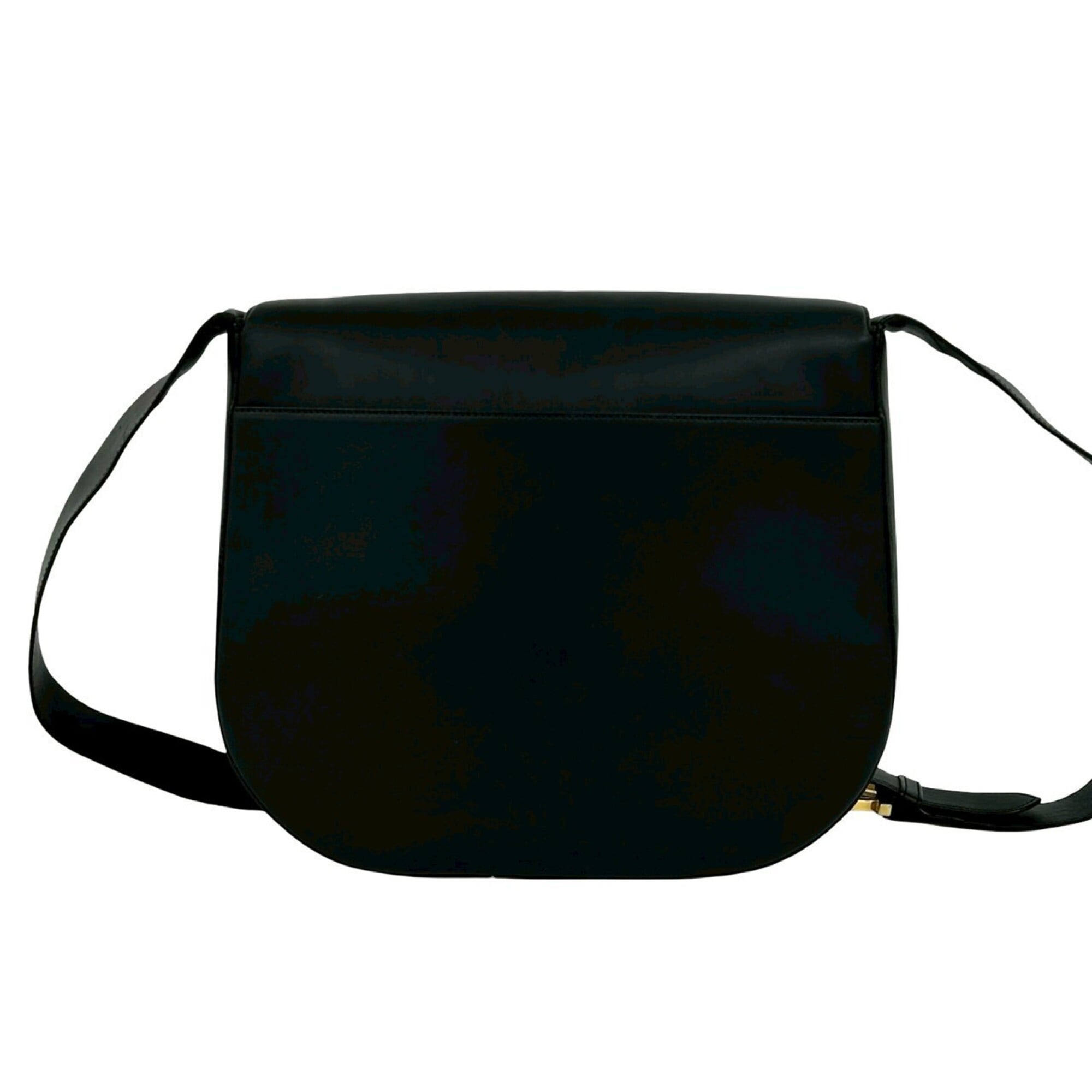 Salvatore Ferragamo Black Leather Pochette Shoulder Bag (Pre-Owned)