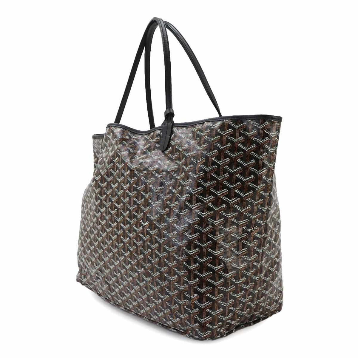 Goyard Saint Louis Black Pvc Leather Handbag Tote Bag (Pre-Owned)
