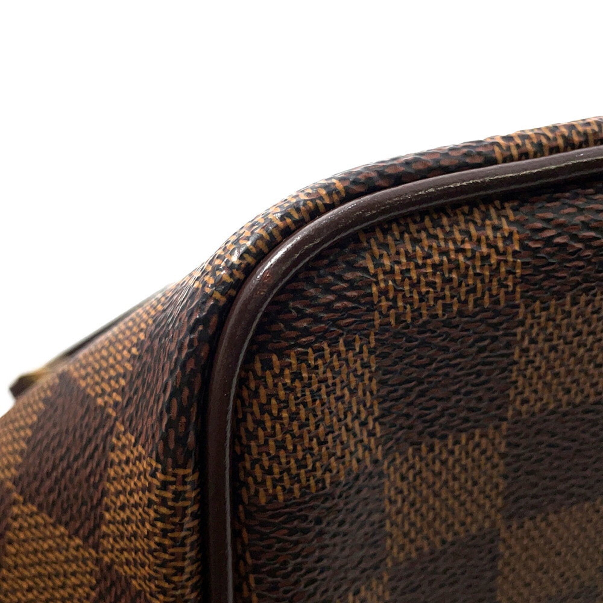 Louis Vuitton Damier Damier Canvas Ebene Red Color Damier Canvas Handbag Shoulder Bag (Pre-Owned)