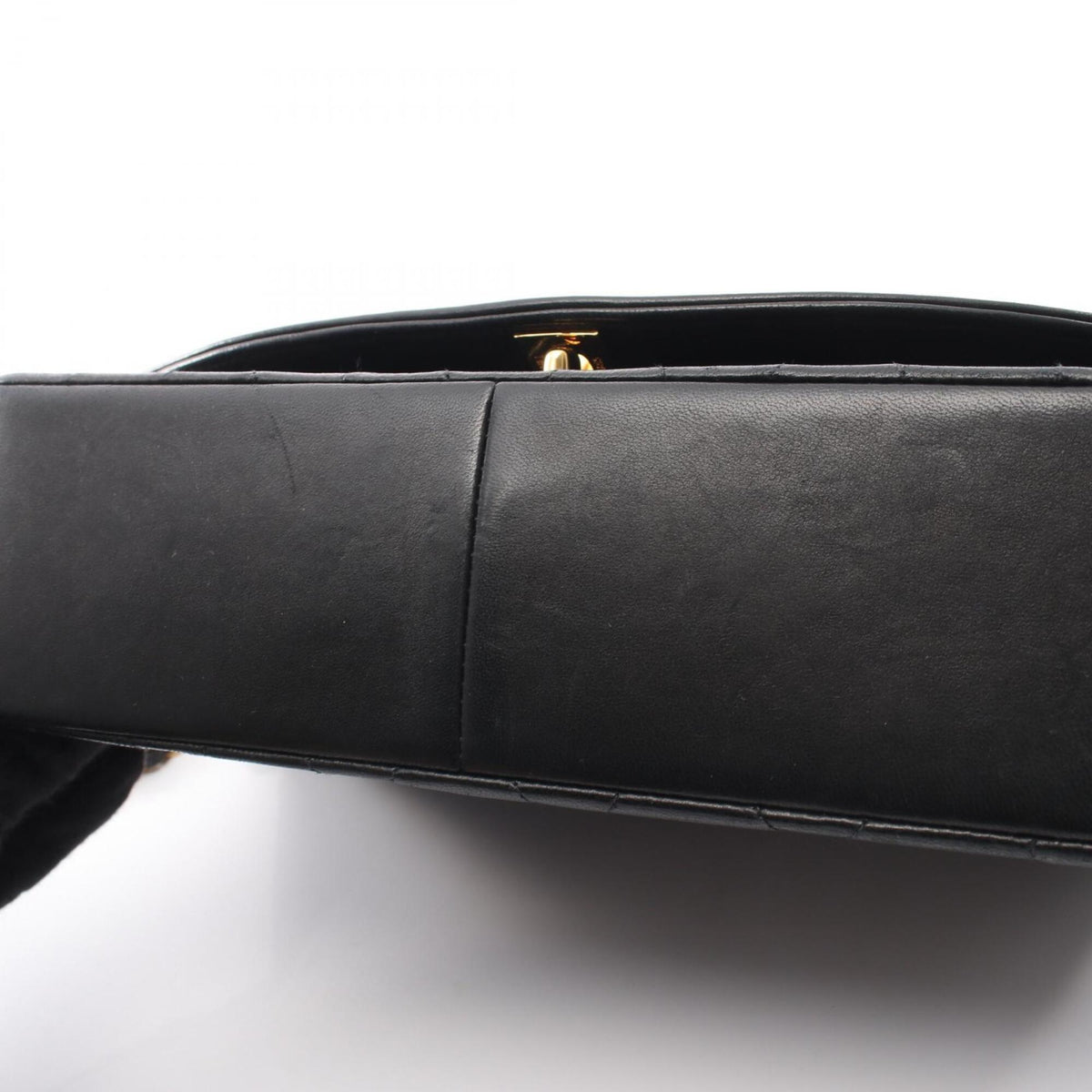 Chanel Black Leather Handbag Shoulder Bag (Pre-Owned)