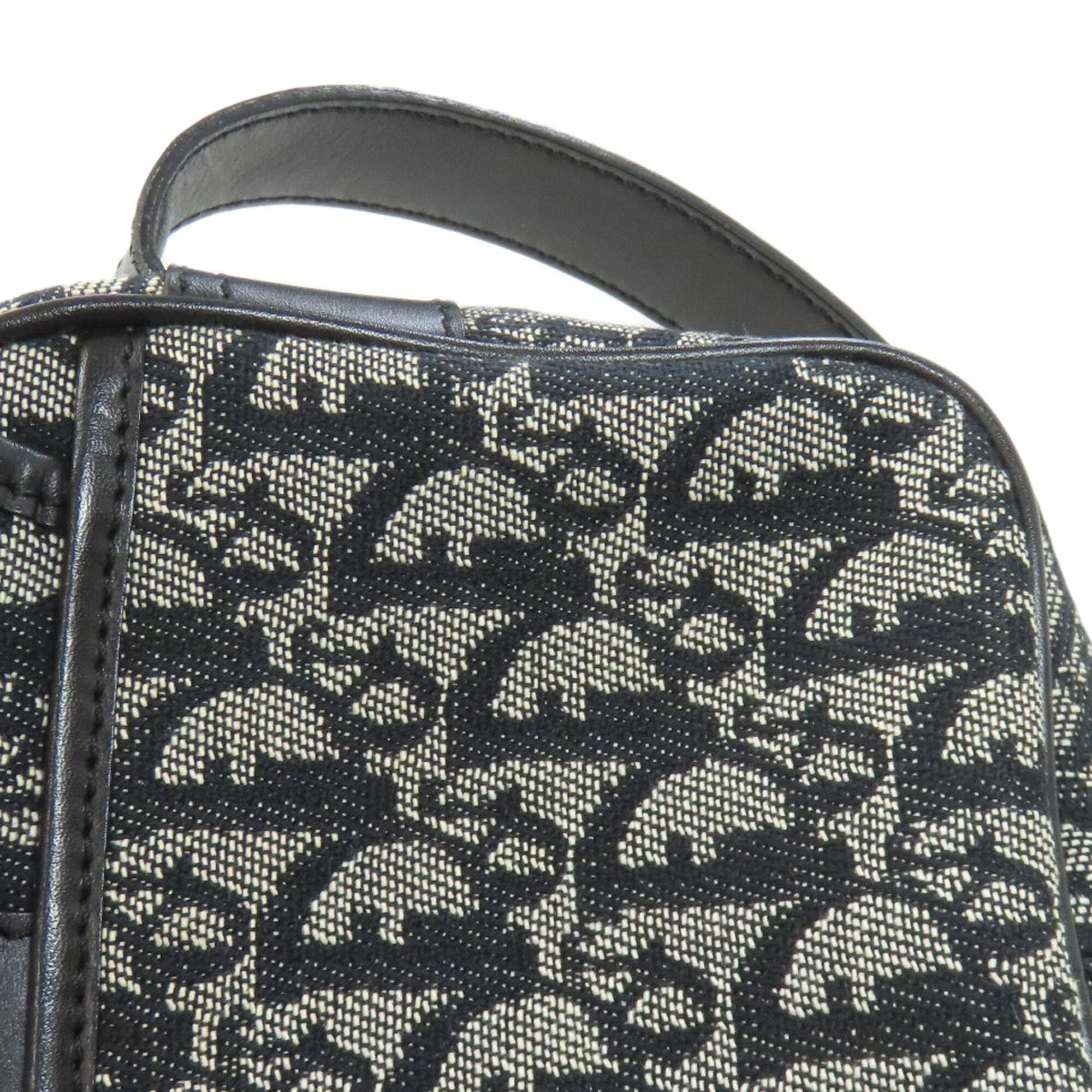 Christian Dior Trotter Black Canvas Shoulder Bag (Pre-Owned)