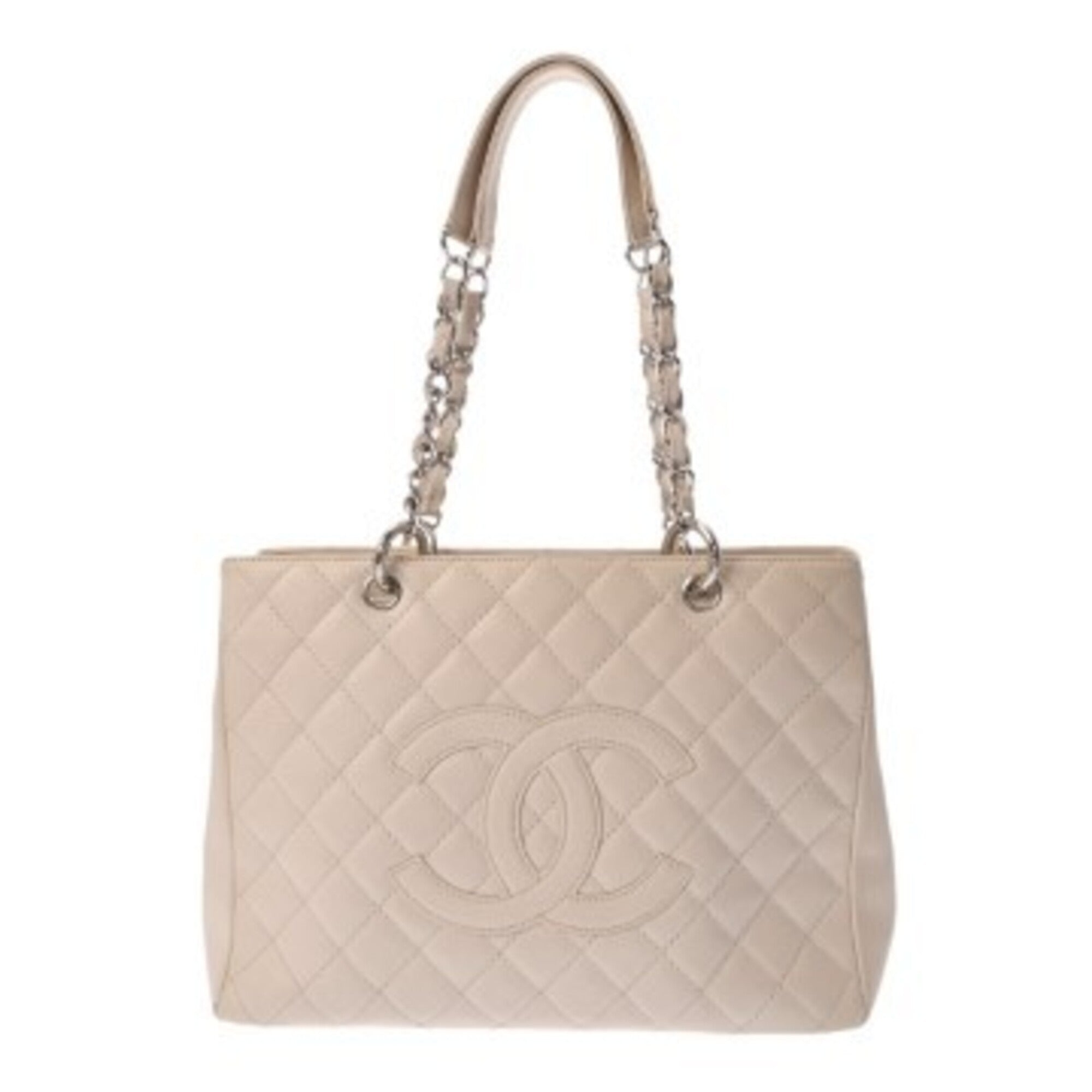 Chanel Ivory Grained Calfskin Tote Bag (Pre-Owned)